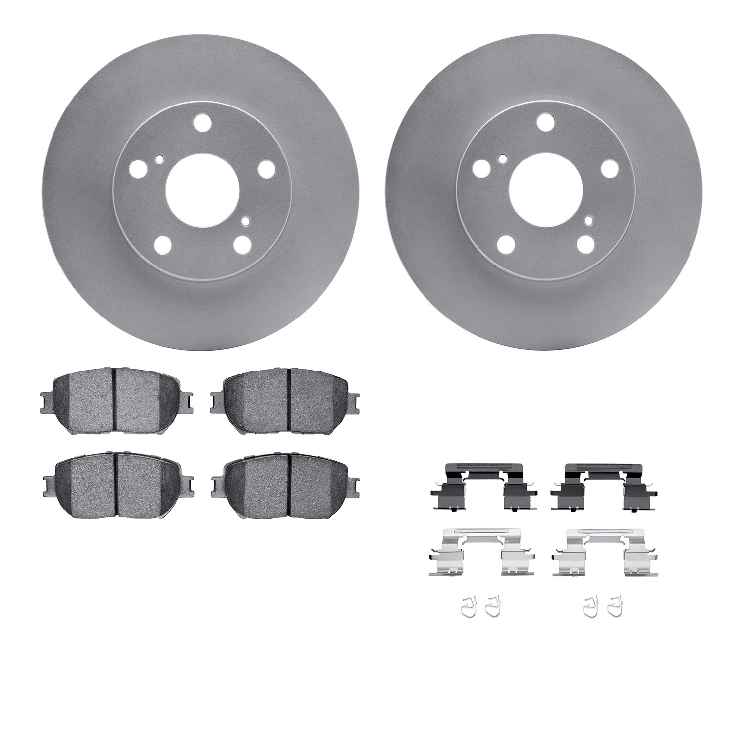 DFC GEOSPEC Coated Rotors with 5000 Brake Pads - Ceramic and Hardware