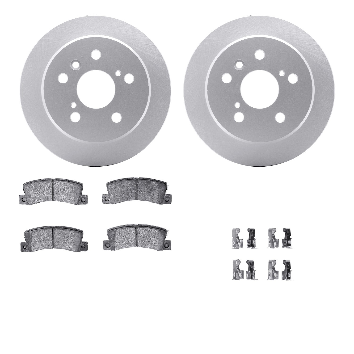 DFC GEOSPEC Coated Rotors with 5000 Brake Pads - Ceramic and Hardware