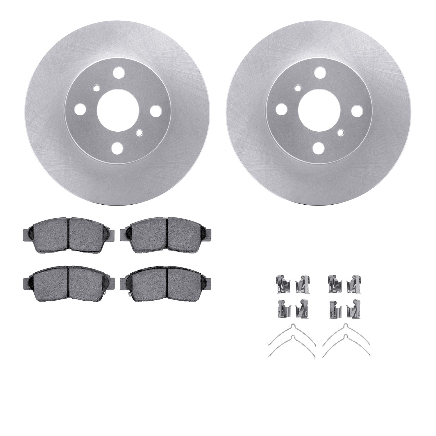 DFC GEOSPEC Coated Rotors with 5000 Brake Pads - Ceramic and Hardware