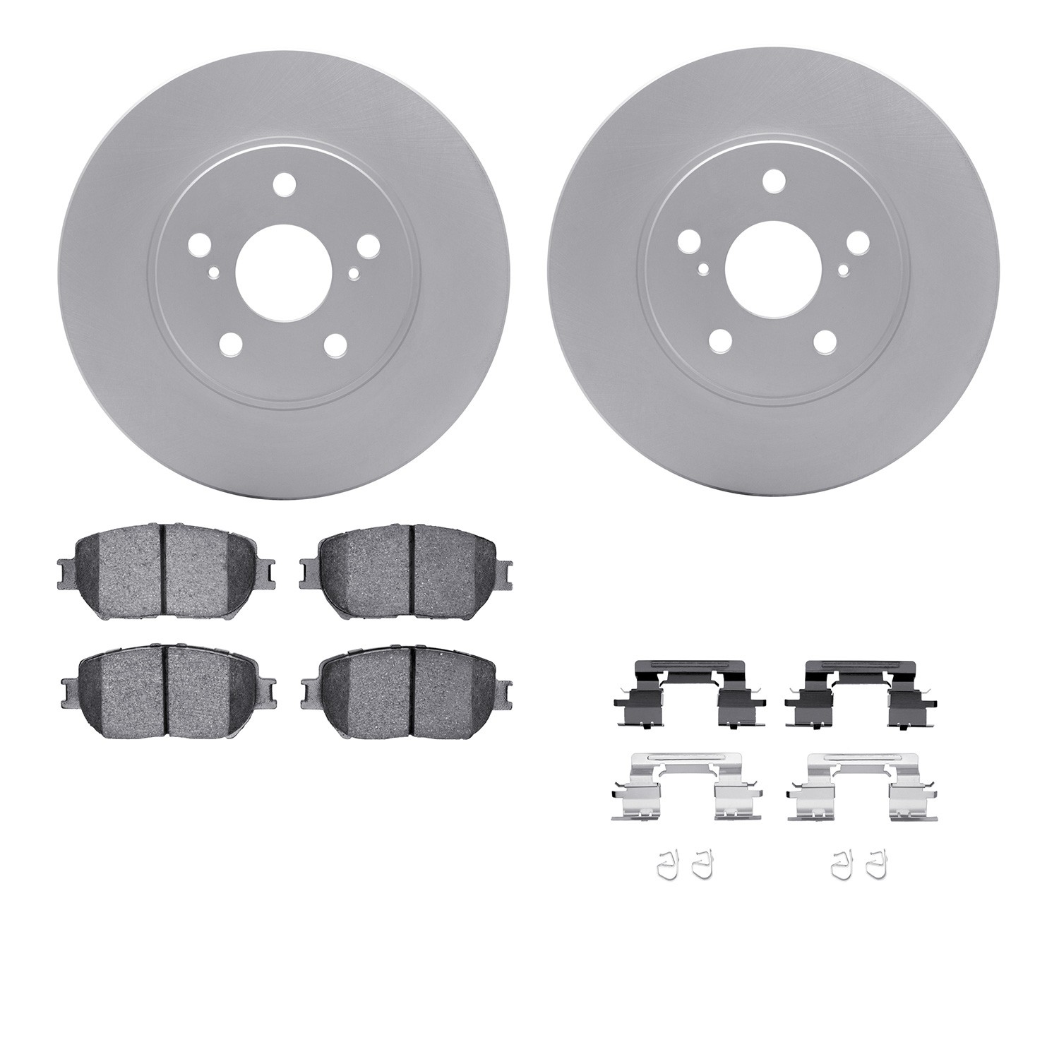 DFC GEOSPEC Coated Rotors with 5000 Brake Pads - Ceramic and Hardware
