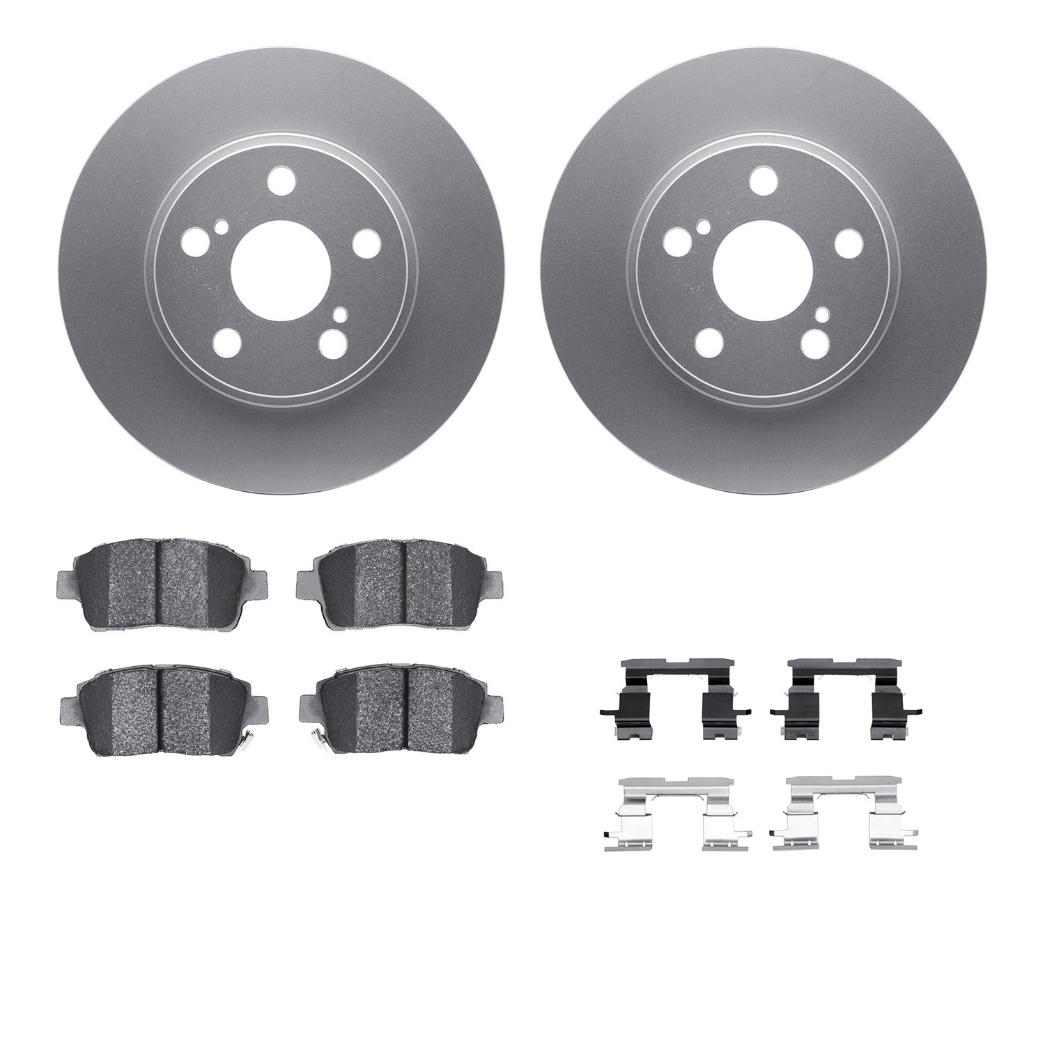 DFC GEOSPEC Coated Rotors with 5000 Brake Pads - Ceramic and Hardware