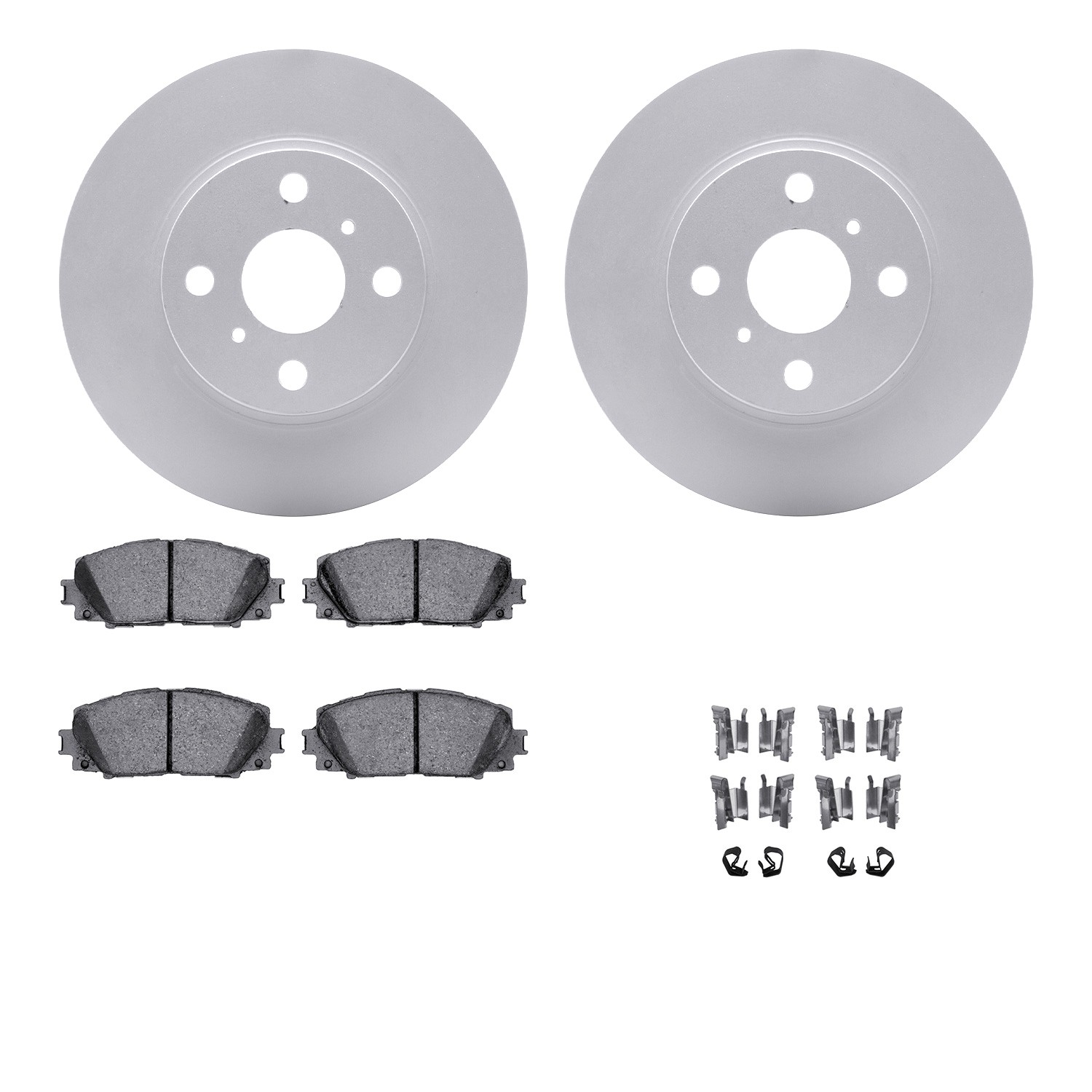 DFC GEOSPEC Coated Rotors with 5000 Brake Pads - Ceramic and Hardware