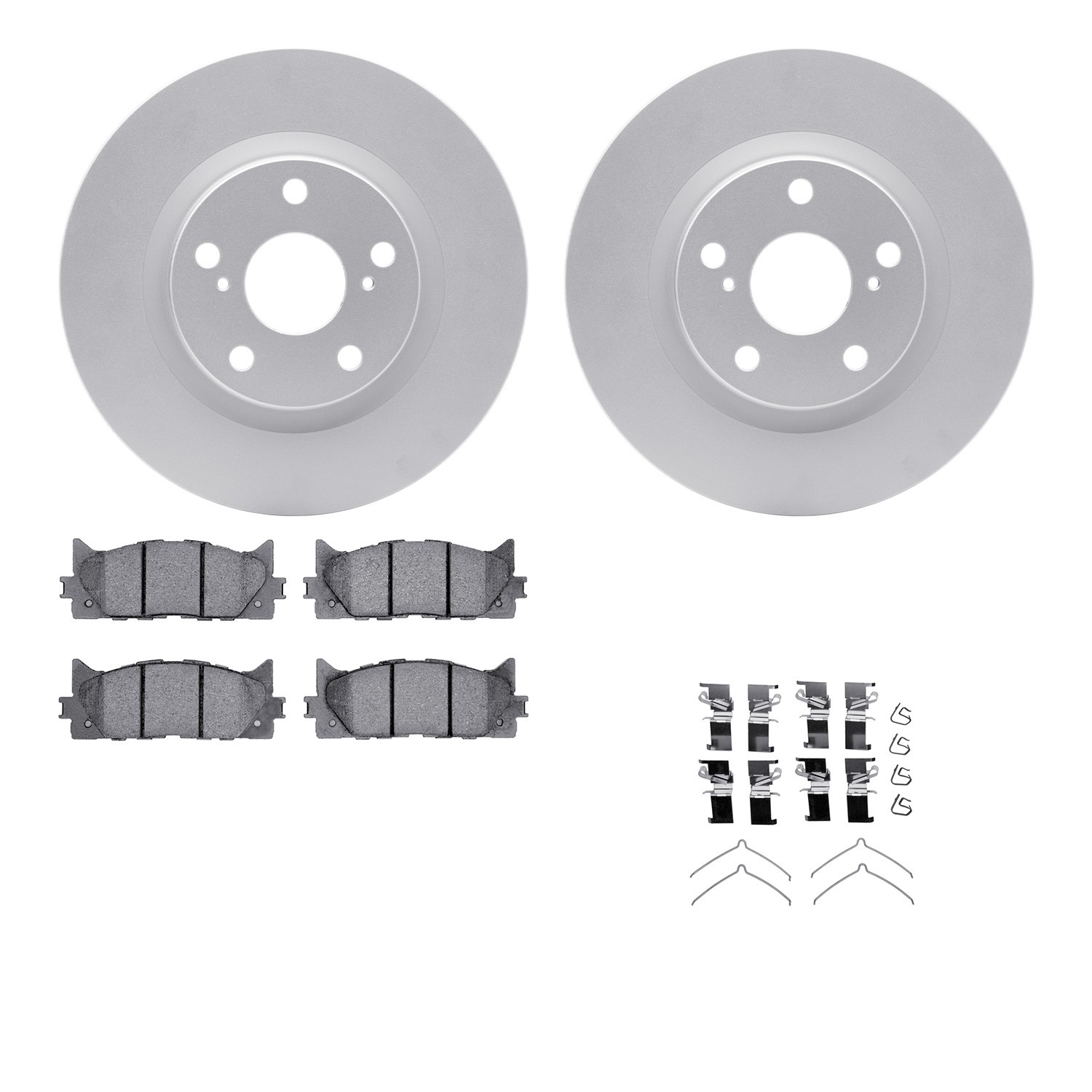DFC GEOSPEC Coated Rotors with 5000 Brake Pads - Ceramic and Hardware