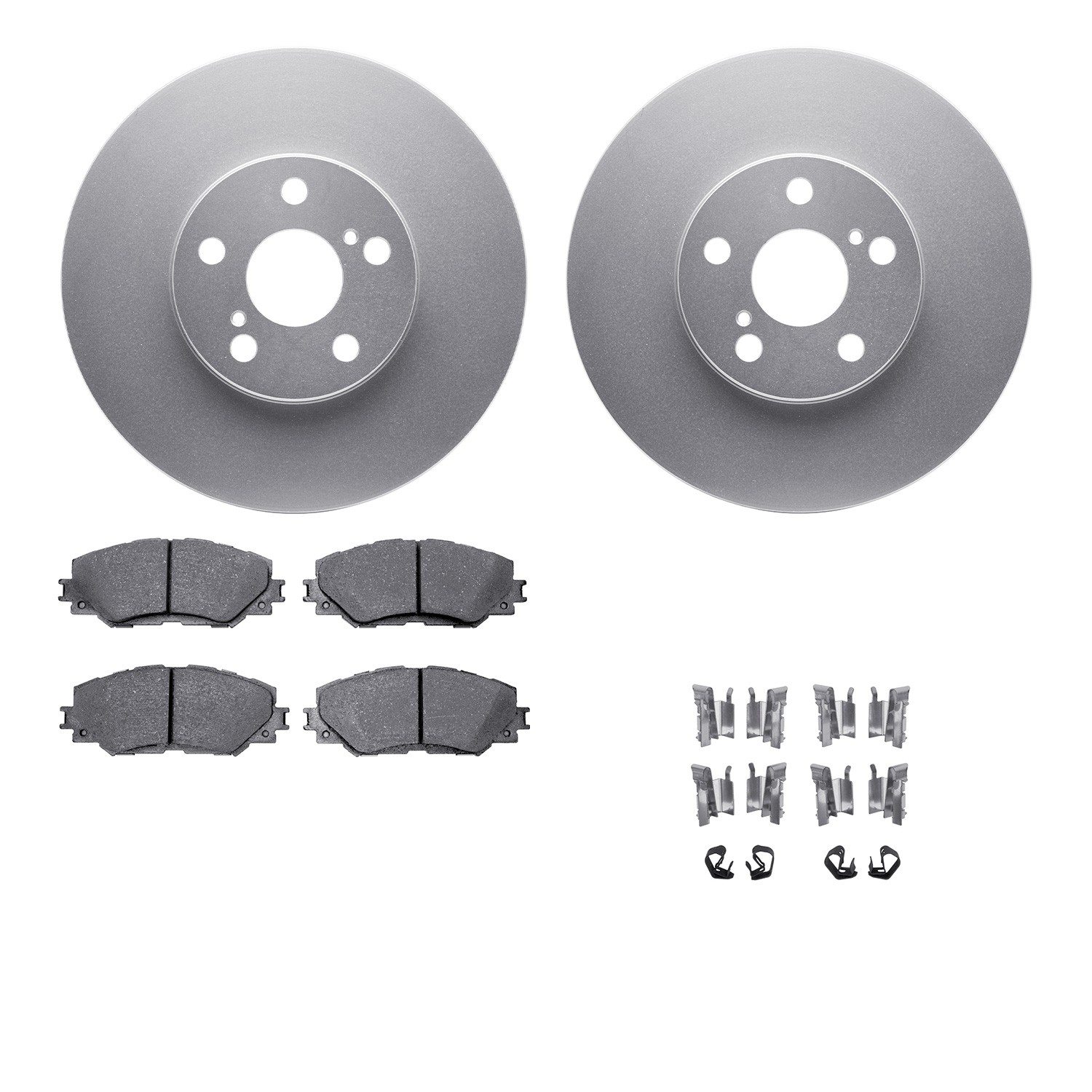 DFC GEOSPEC Coated Rotors with 5000 Brake Pads - Ceramic and Hardware