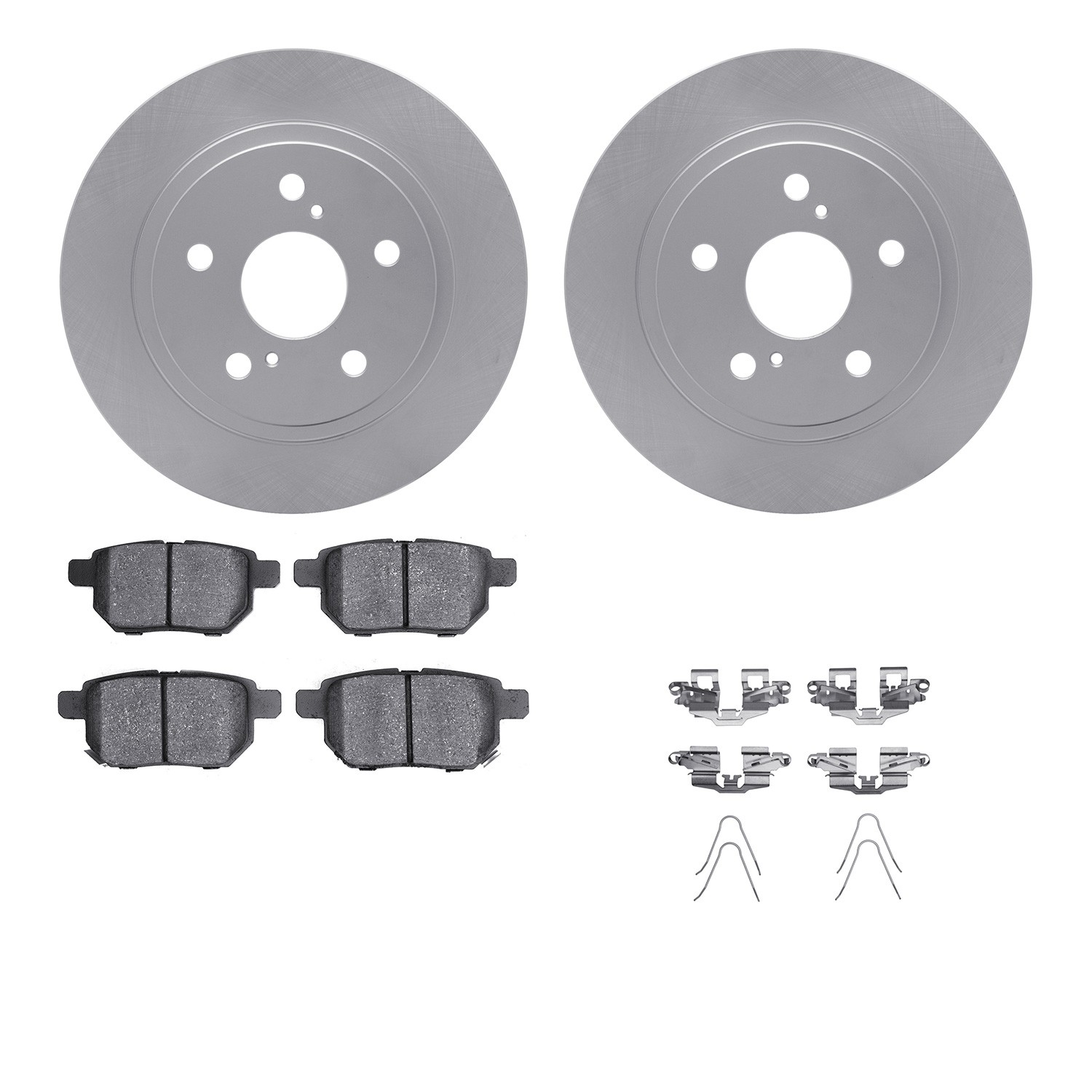 DFC GEOSPEC Coated Rotors with 5000 Brake Pads - Ceramic and Hardware
