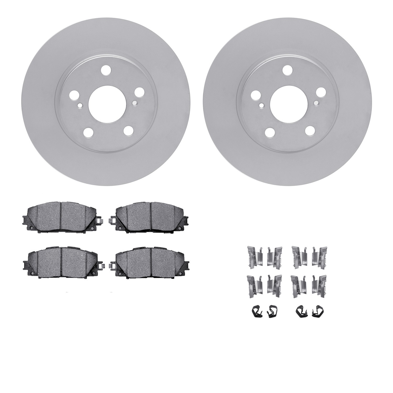 DFC GEOSPEC Coated Rotors with 5000 Brake Pads - Ceramic and Hardware