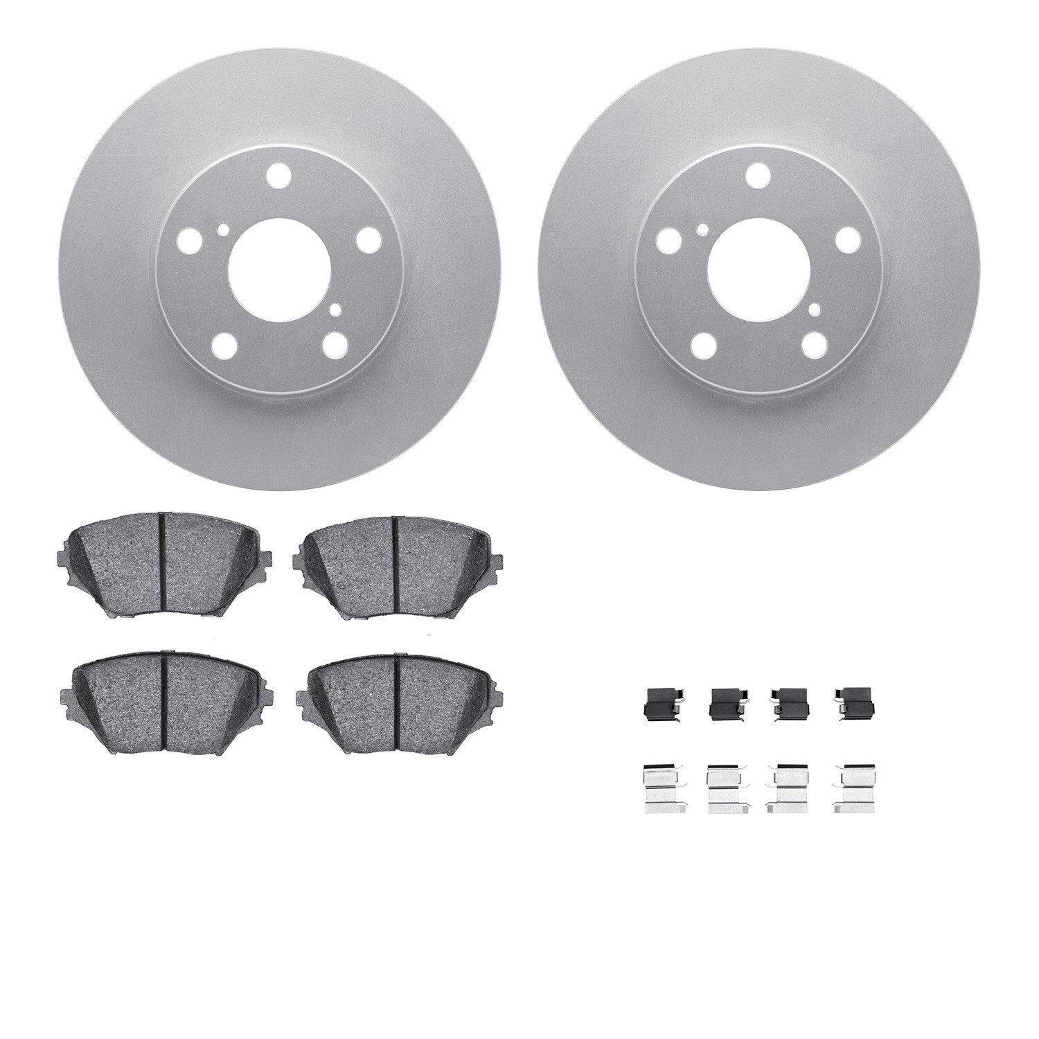 DFC GEOSPEC Coated Rotors with 5000 Brake Pads - Ceramic and Hardware