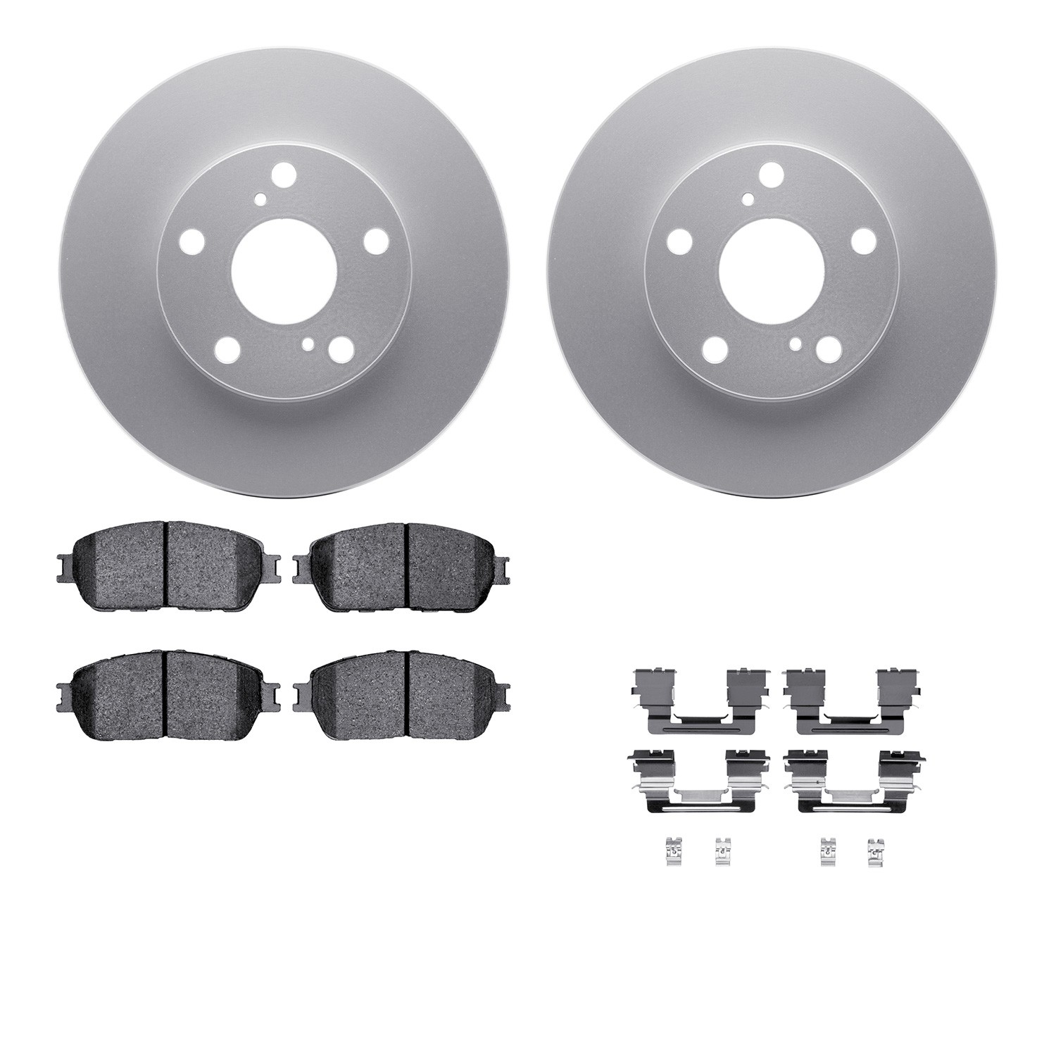 DFC GEOSPEC Coated Rotors with 5000 Brake Pads - Ceramic and Hardware