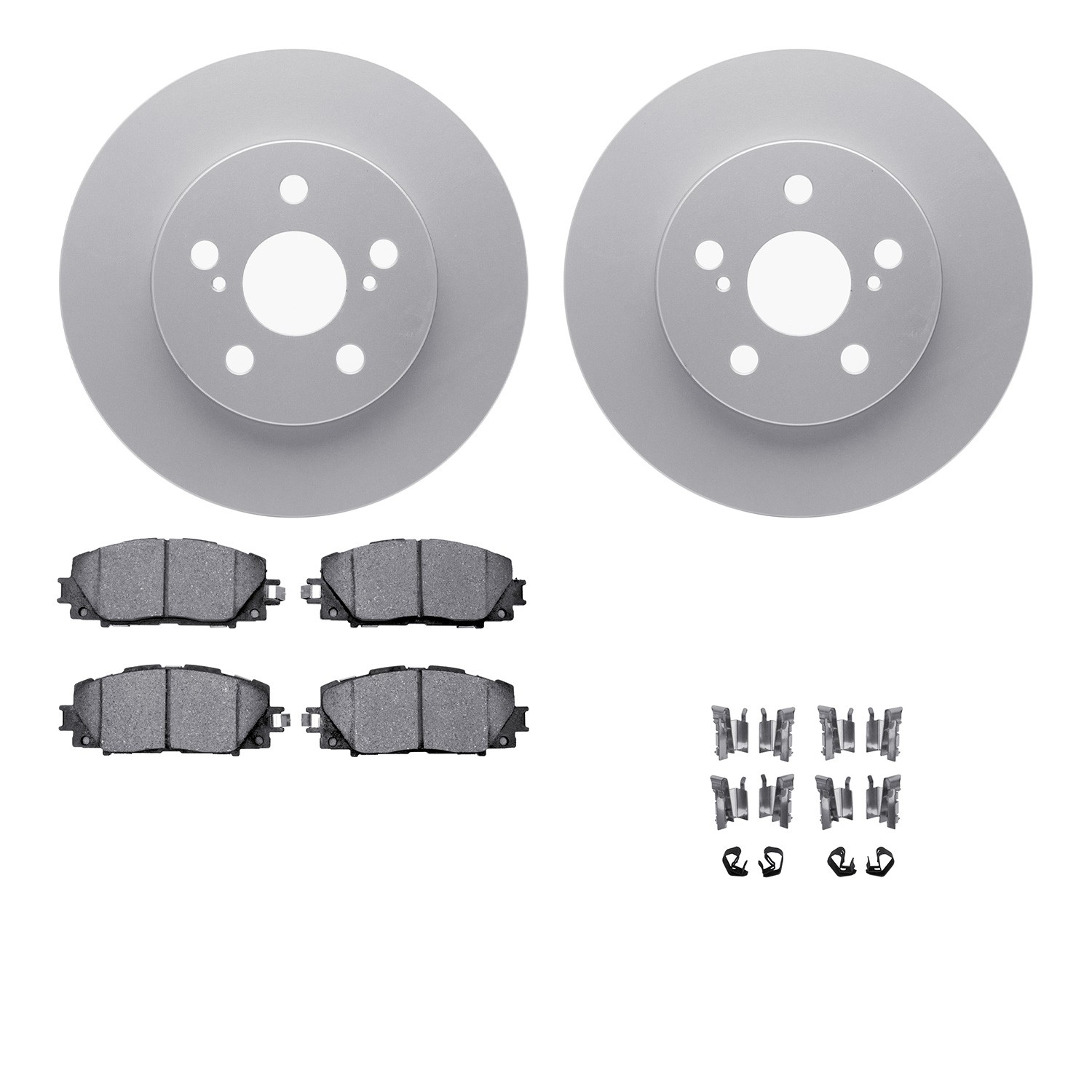 DFC GEOSPEC Coated Rotors with 5000 Brake Pads - Ceramic and Hardware