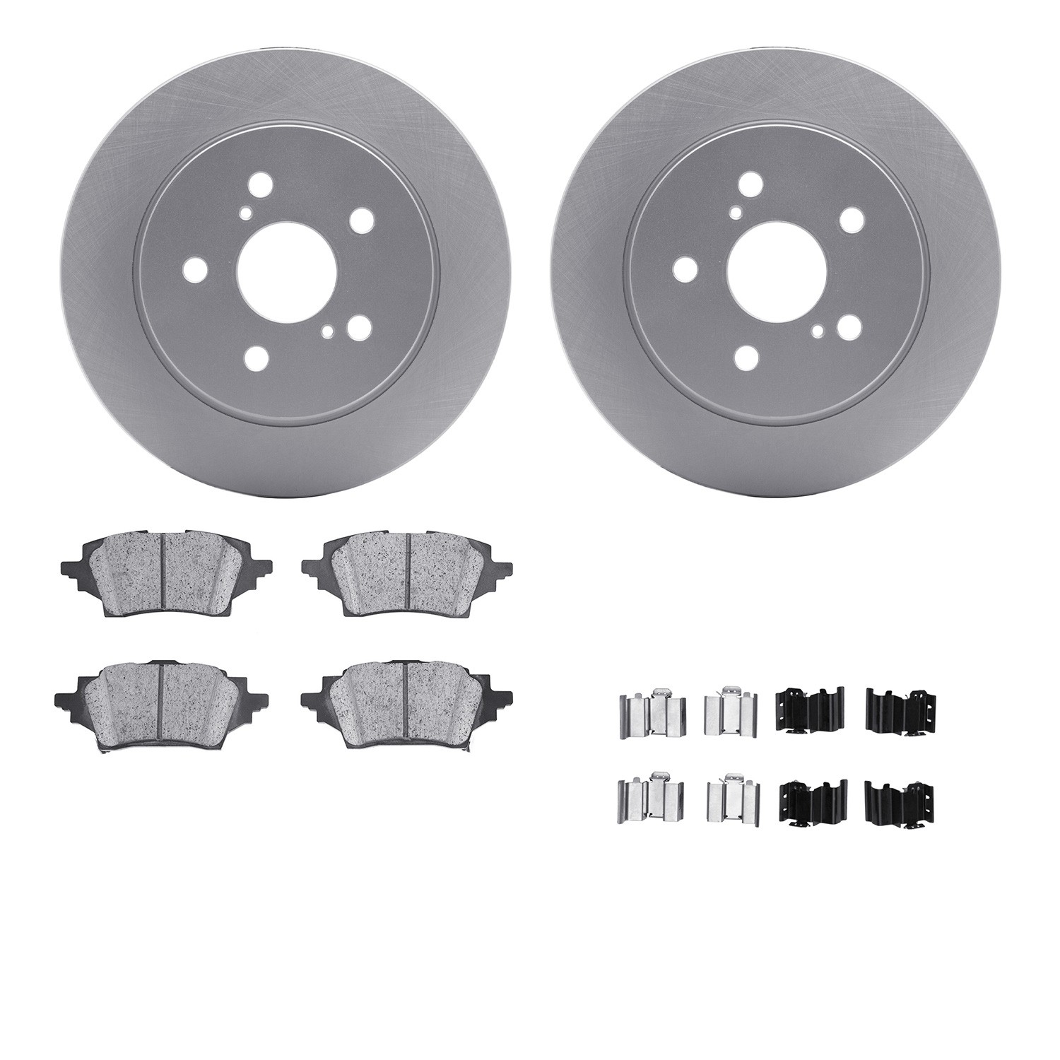 DFC GEOSPEC Coated Rotors with 5000 Brake Pads - Ceramic and Hardware
