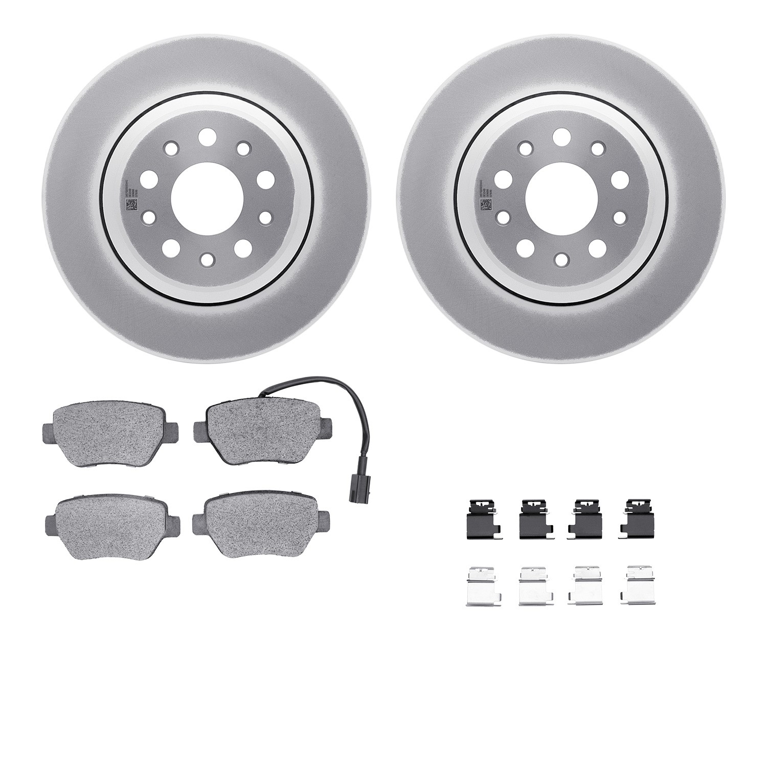 DFC GEOSPEC Coated Rotors with 5000 Brake Pads - Ceramic and Hardware