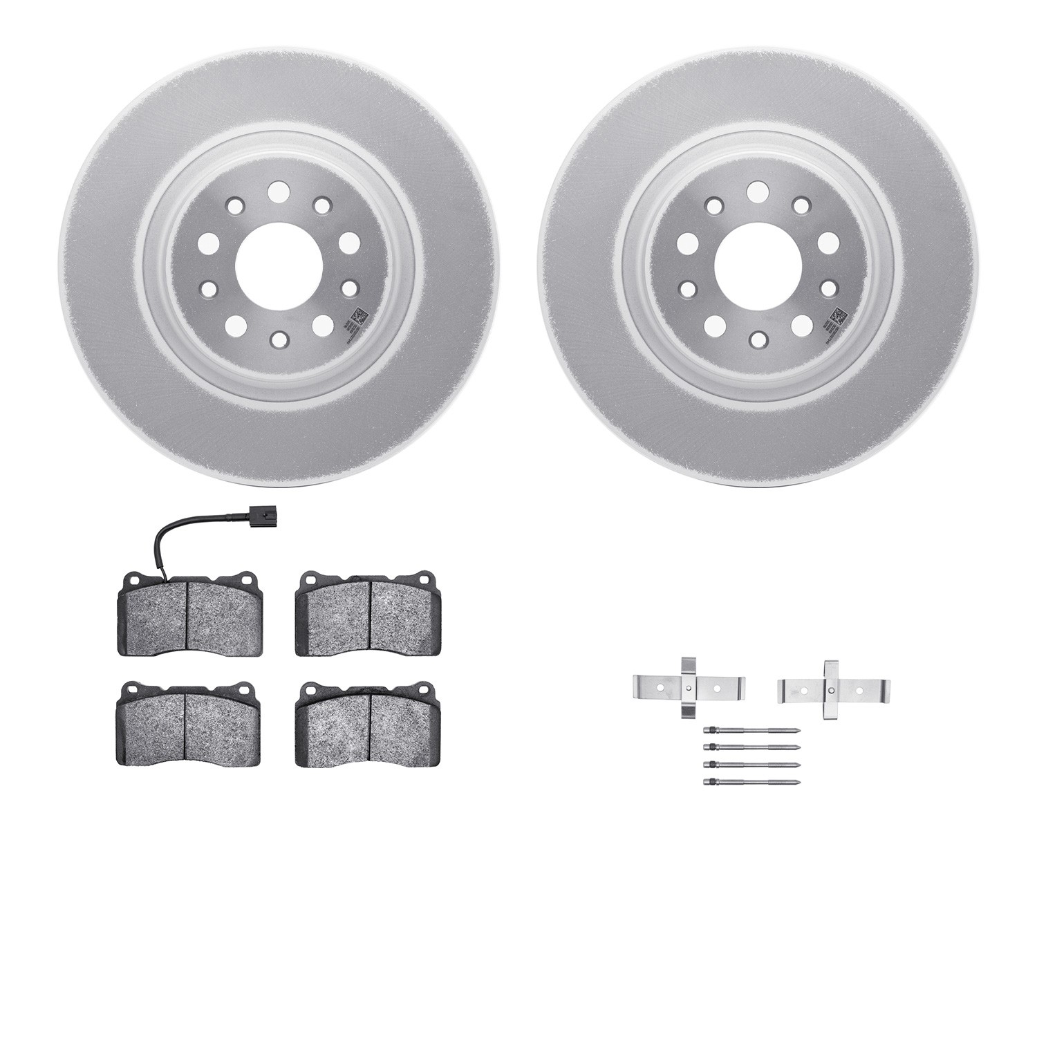 DFC GEOSPEC Coated Rotors with 5000 Brake Pads - Ceramic and Hardware