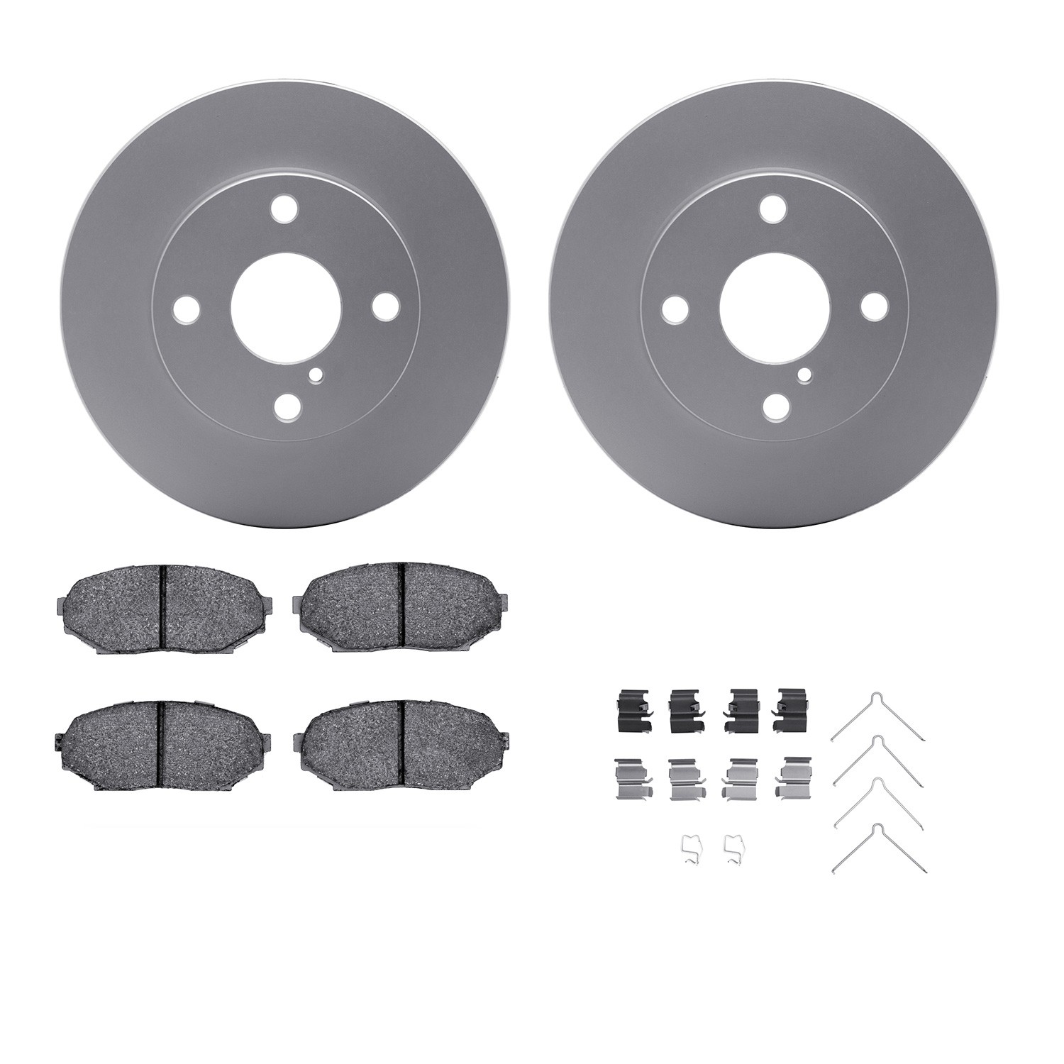 DFC GEOSPEC Coated Rotors with 5000 Brake Pads - Ceramic and Hardware