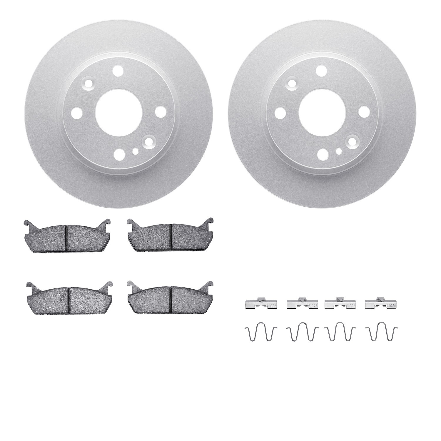 DFC GEOSPEC Coated Rotors with 5000 Brake Pads - Ceramic and Hardware