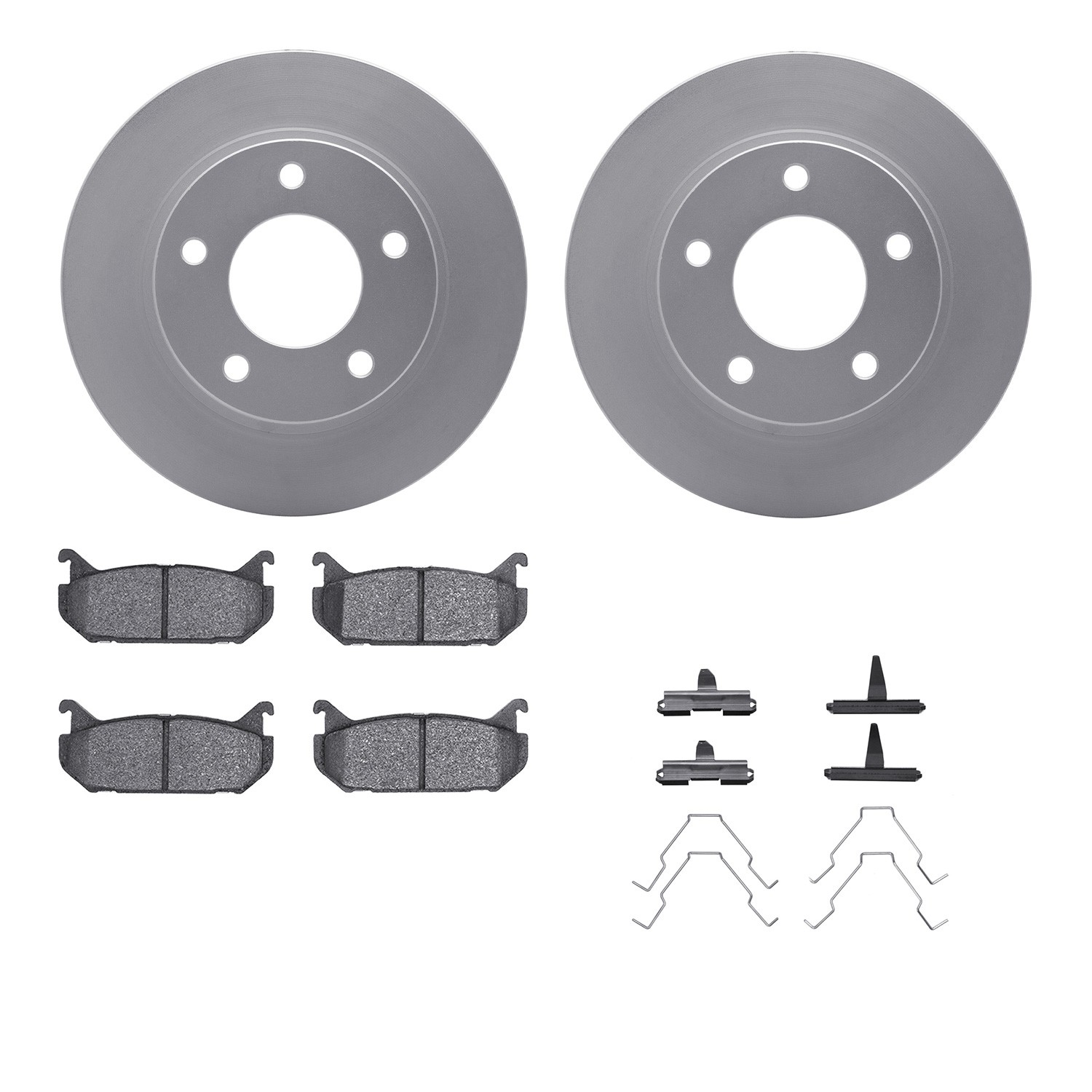 DFC GEOSPEC Coated Rotors with 5000 Brake Pads - Ceramic and Hardware