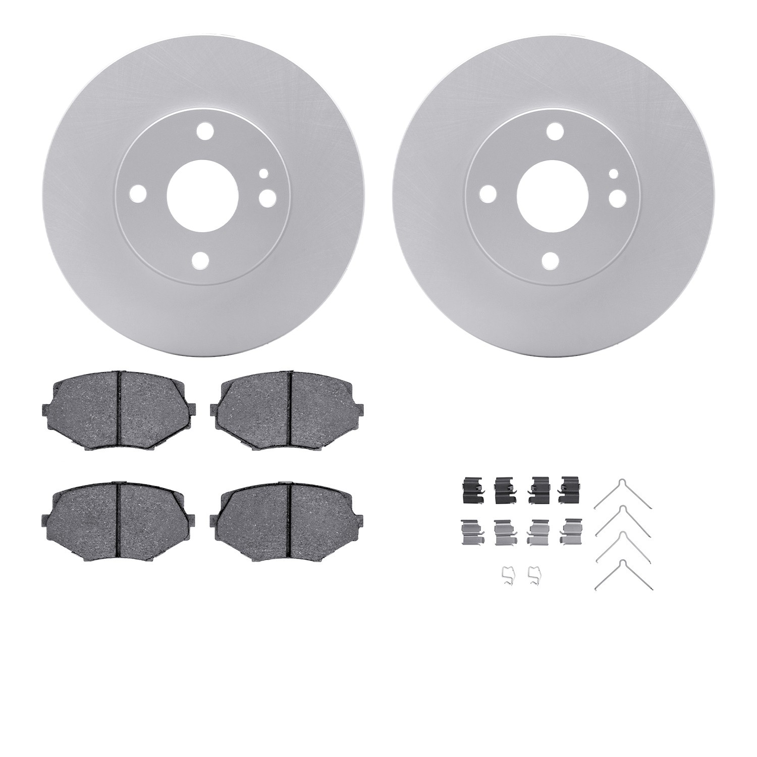 DFC GEOSPEC Coated Rotors with 5000 Brake Pads - Ceramic and Hardware