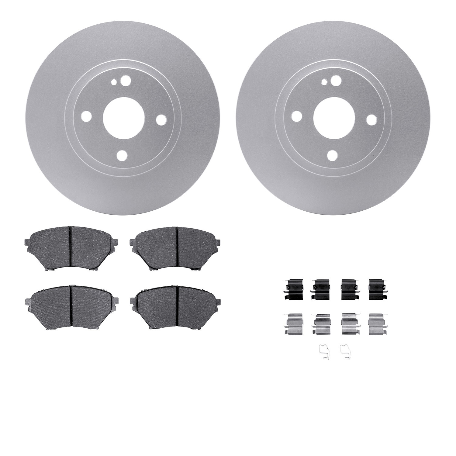 DFC GEOSPEC Coated Rotors with 5000 Brake Pads - Ceramic and Hardware