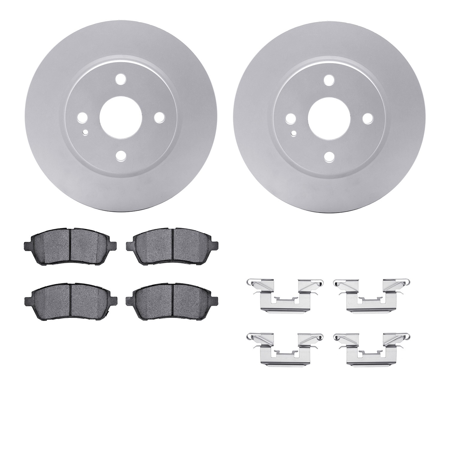 DFC GEOSPEC Coated Rotors with 5000 Brake Pads - Ceramic and Hardware