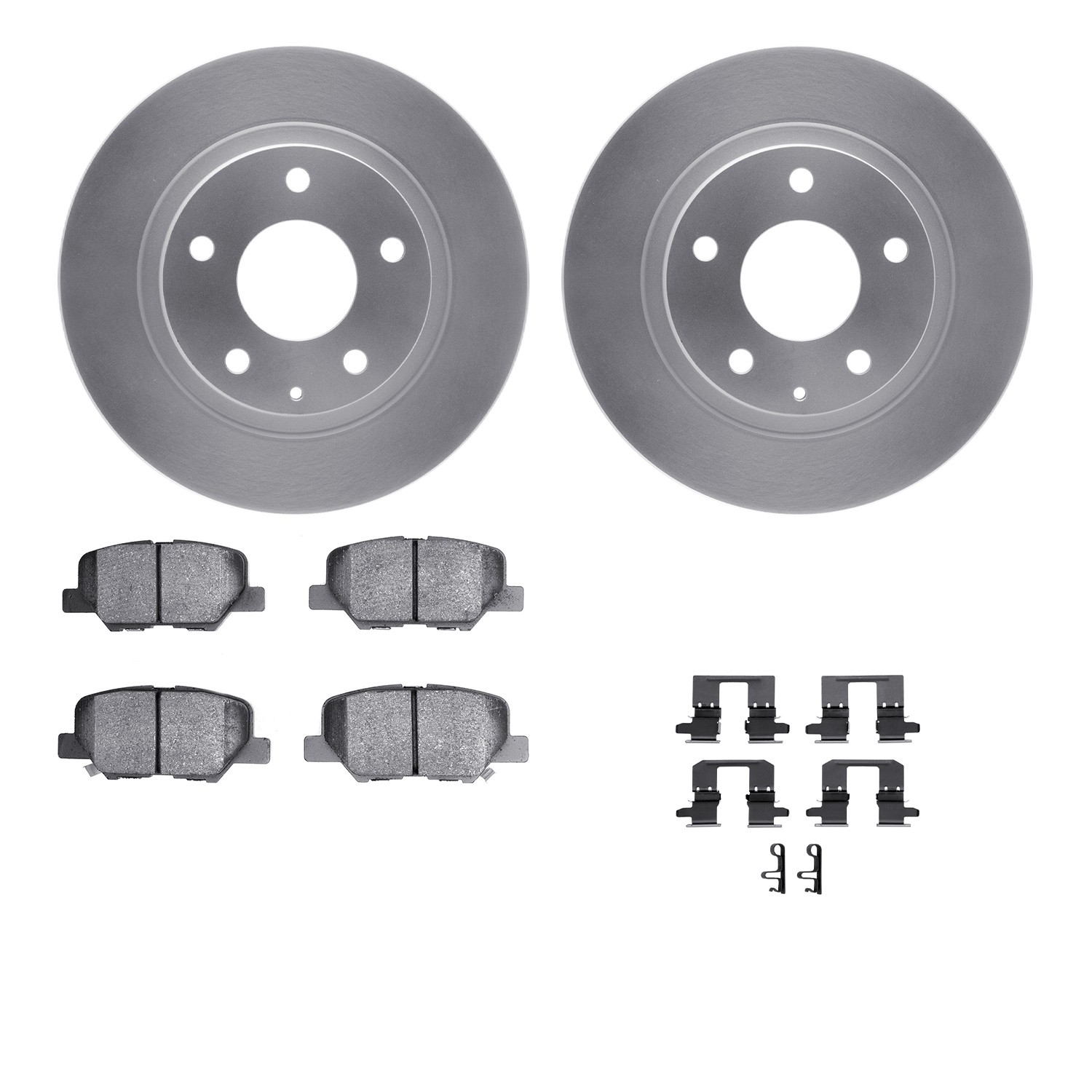 DFC GEOSPEC Coated Rotors with 5000 Brake Pads - Ceramic and Hardware