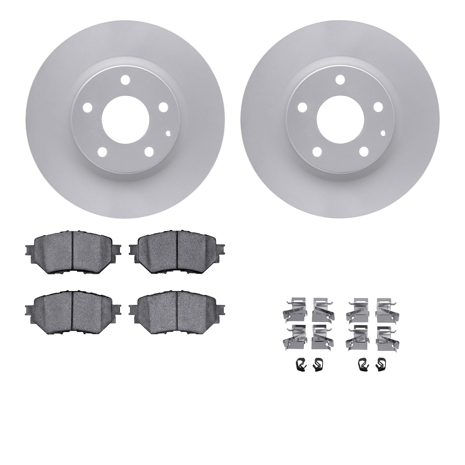 DFC GEOSPEC Coated Rotors with 5000 Brake Pads - Ceramic and Hardware