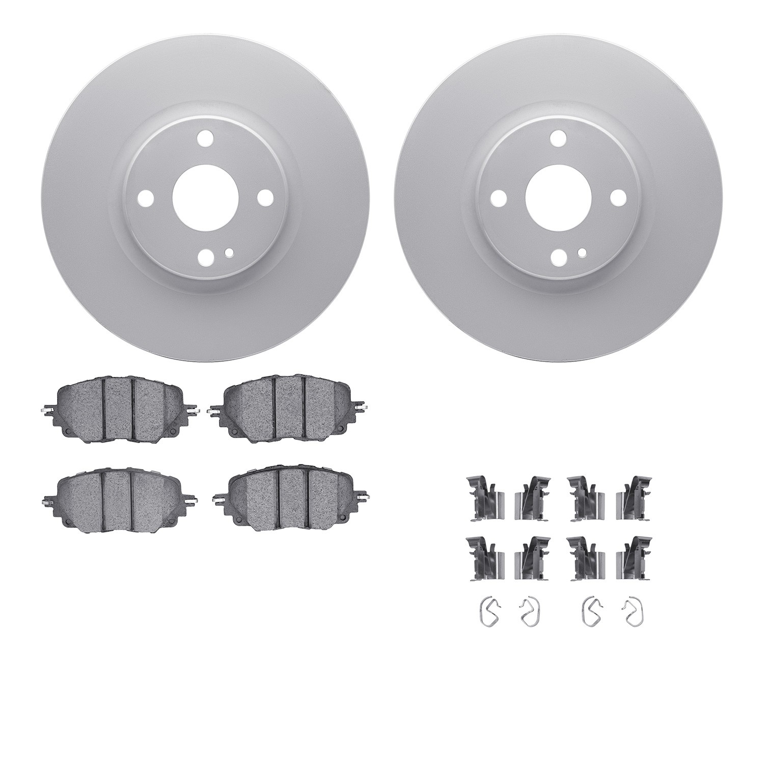 DFC GEOSPEC Coated Rotors with 5000 Brake Pads - Ceramic and Hardware