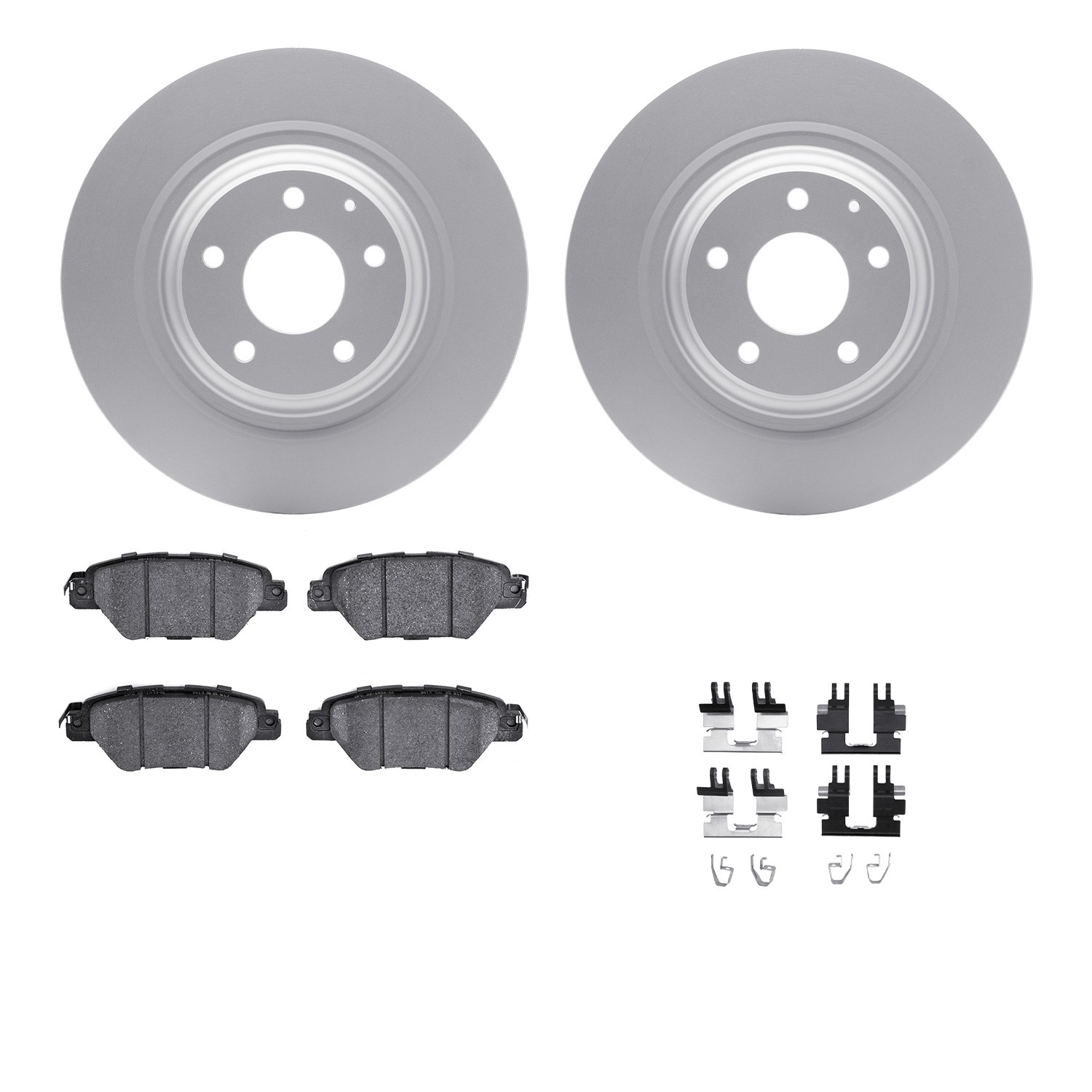 DFC GEOSPEC Coated Rotors with 5000 Brake Pads - Ceramic and Hardware