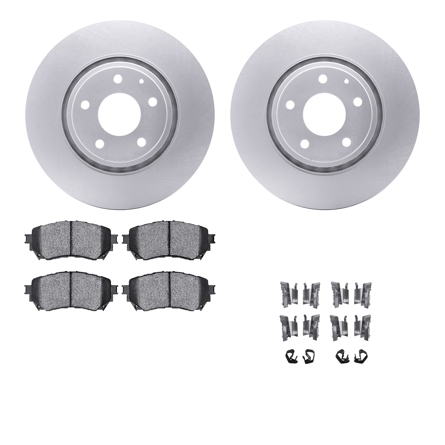 DFC GEOSPEC Coated Rotors with 5000 Brake Pads - Ceramic and Hardware