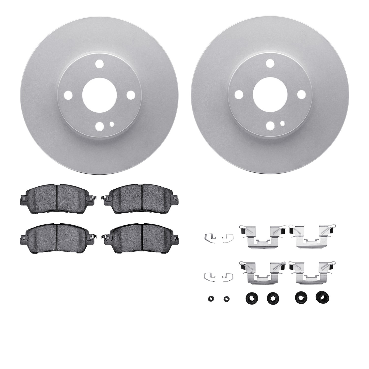 DFC GEOSPEC Coated Rotors with 5000 Brake Pads - Ceramic and Hardware