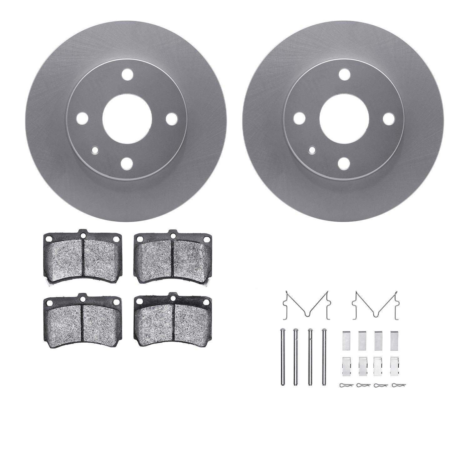 DFC GEOSPEC Coated Rotors with 5000 Brake Pads - Ceramic and Hardware