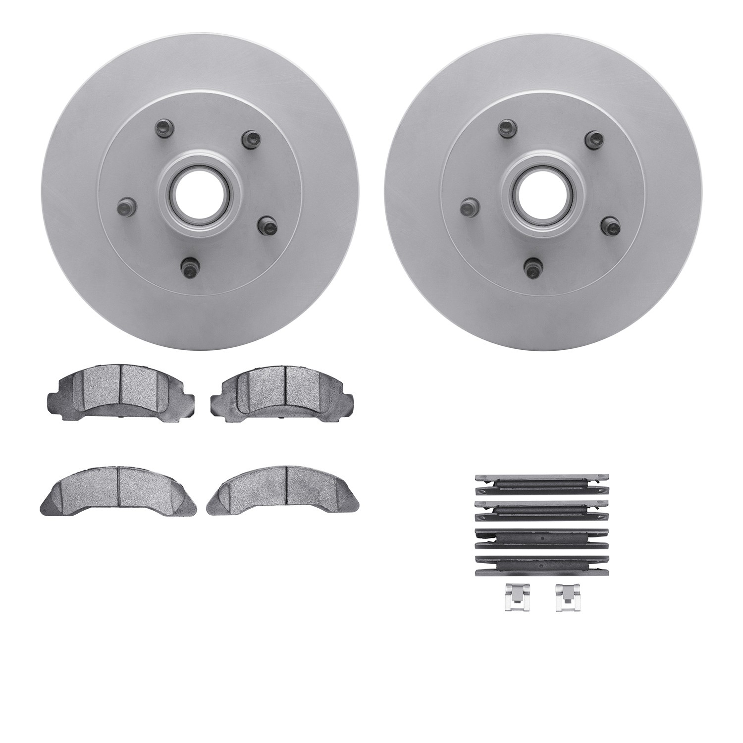 DFC GEOSPEC Coated Rotors with 5000 Brake Pads - Ceramic and Hardware
