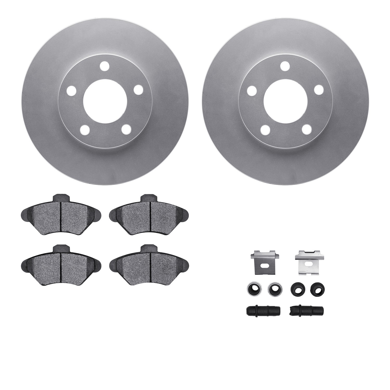 DFC GEOSPEC Coated Rotors with 5000 Brake Pads - Ceramic and Hardware