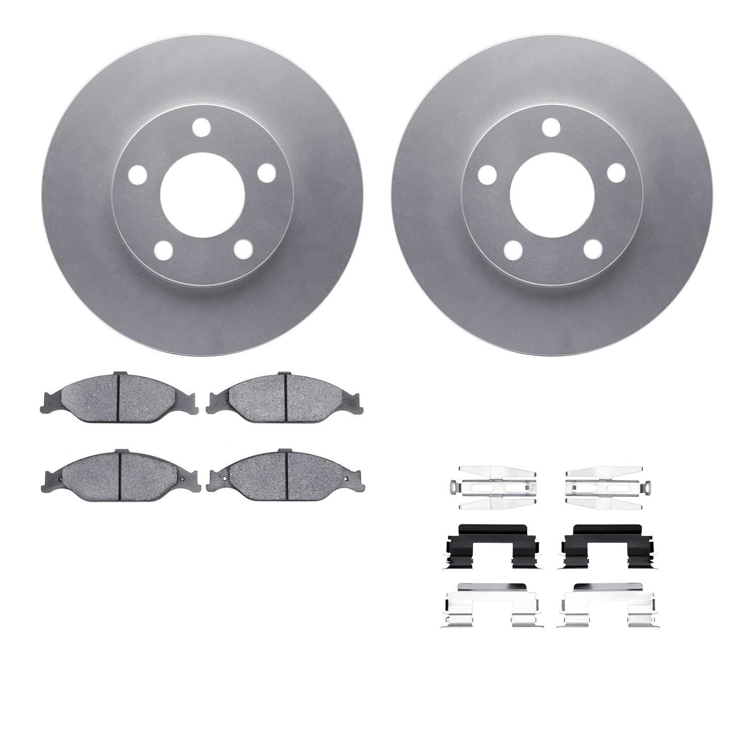 DFC GEOSPEC Coated Rotors with 5000 Brake Pads - Ceramic and Hardware