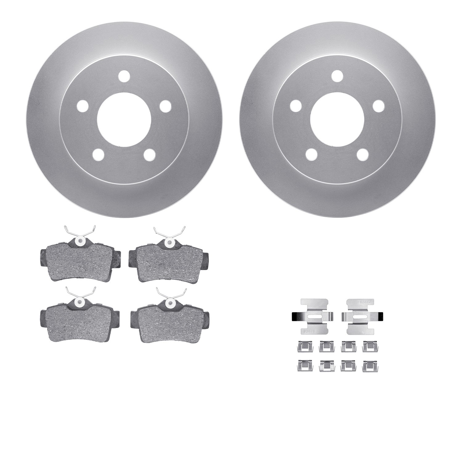 DFC GEOSPEC Coated Rotors with 5000 Brake Pads - Ceramic and Hardware