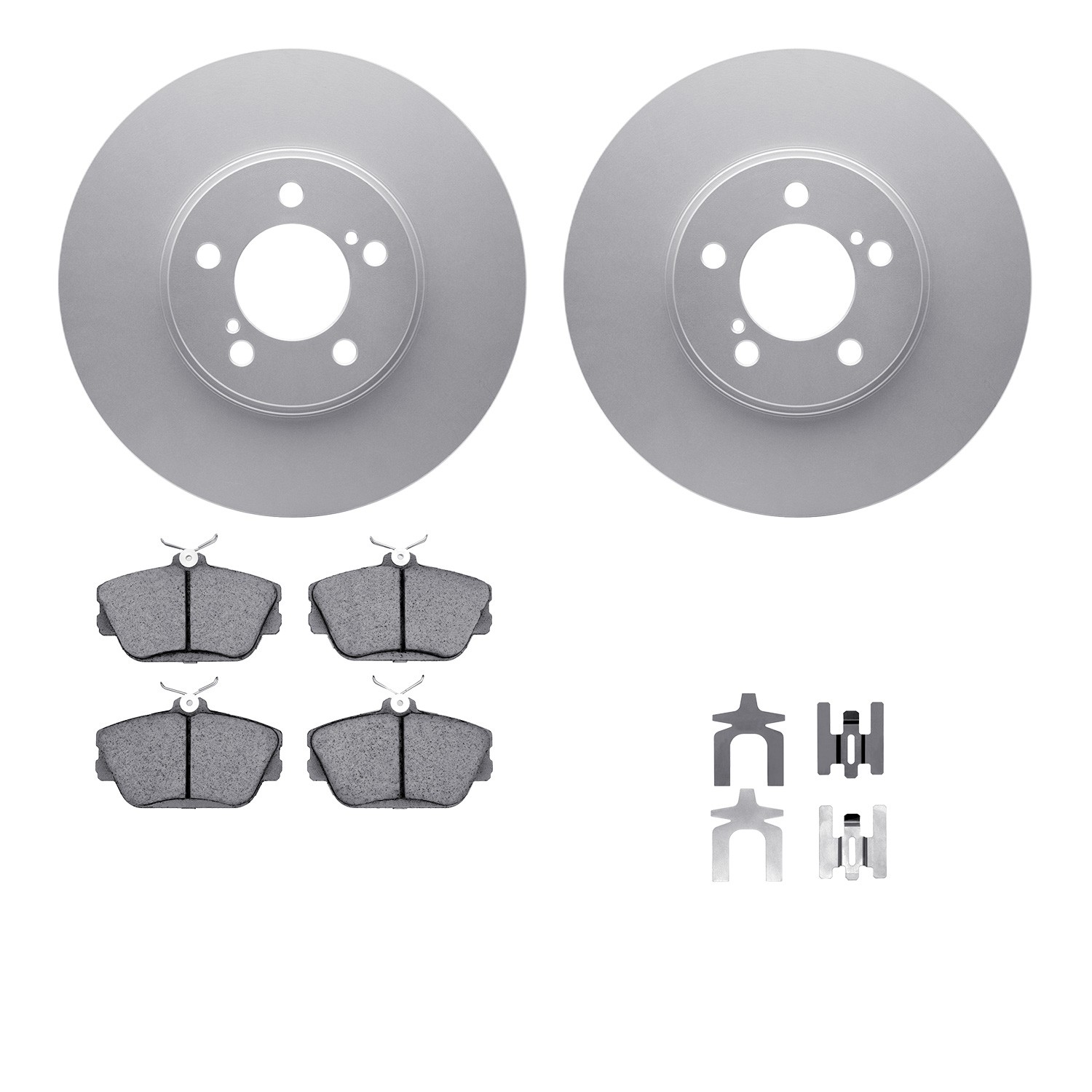 DFC GEOSPEC Coated Rotors with 5000 Brake Pads - Ceramic and Hardware