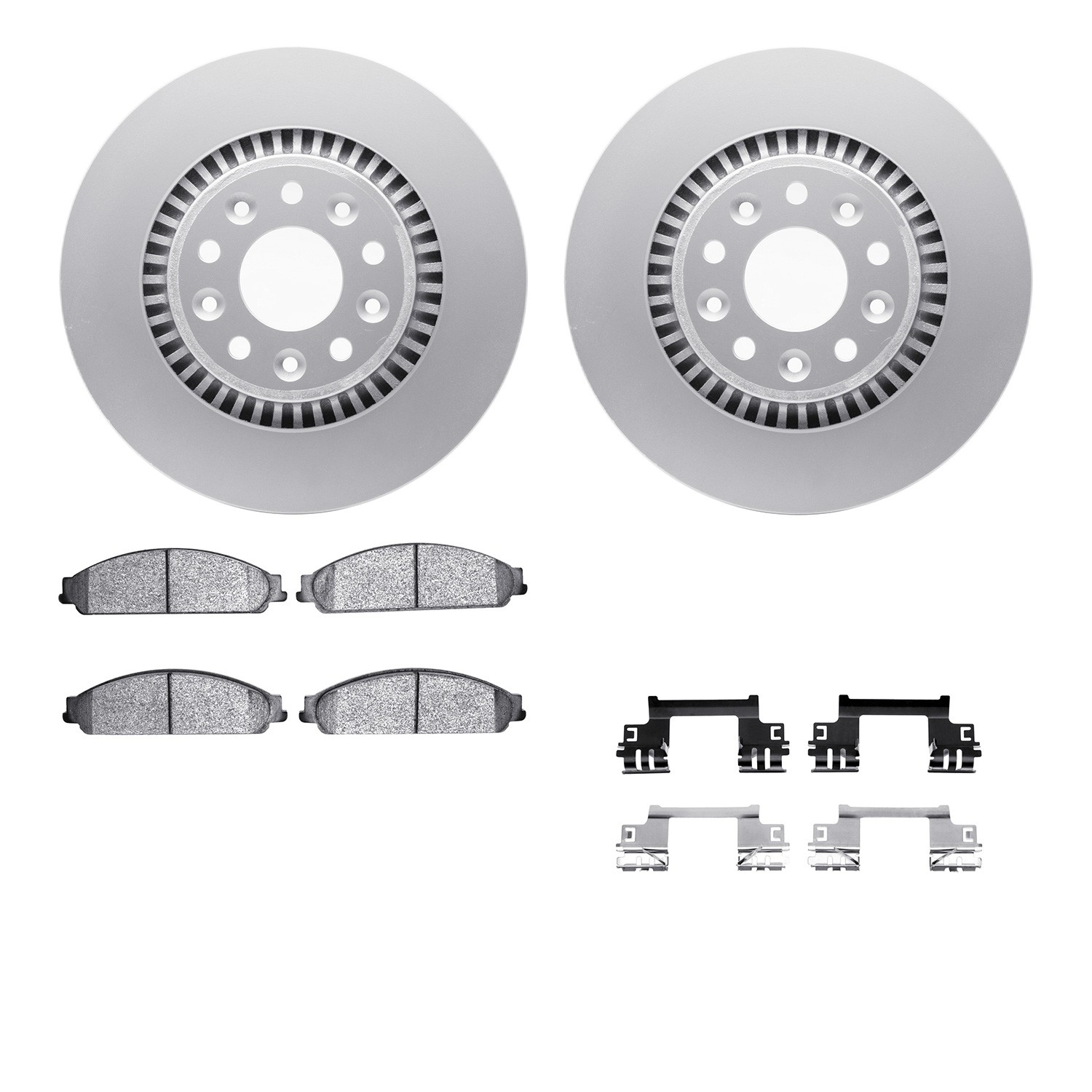 DFC GEOSPEC Coated Rotors with 5000 Brake Pads - Ceramic and Hardware