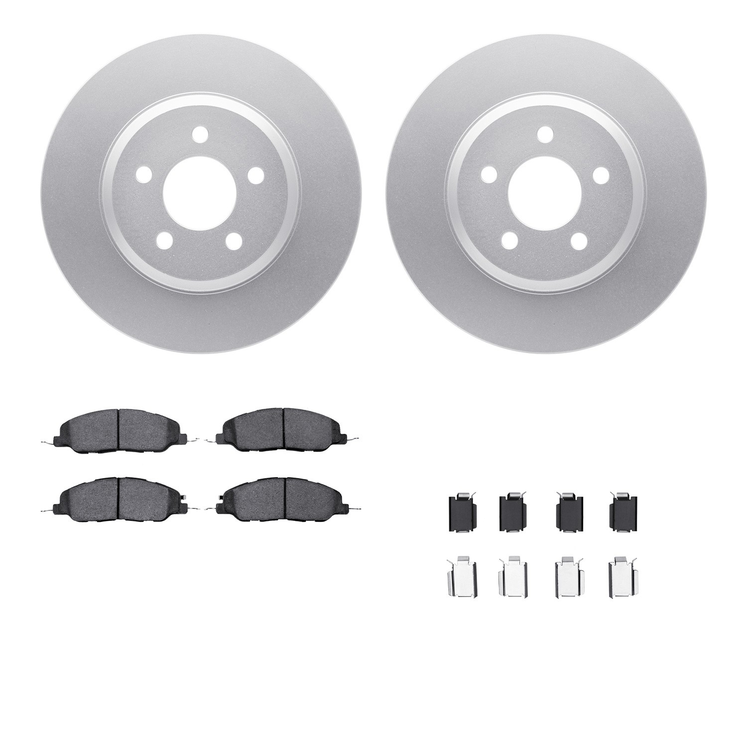 DFC GEOSPEC Coated Rotors with 5000 Brake Pads - Ceramic and Hardware