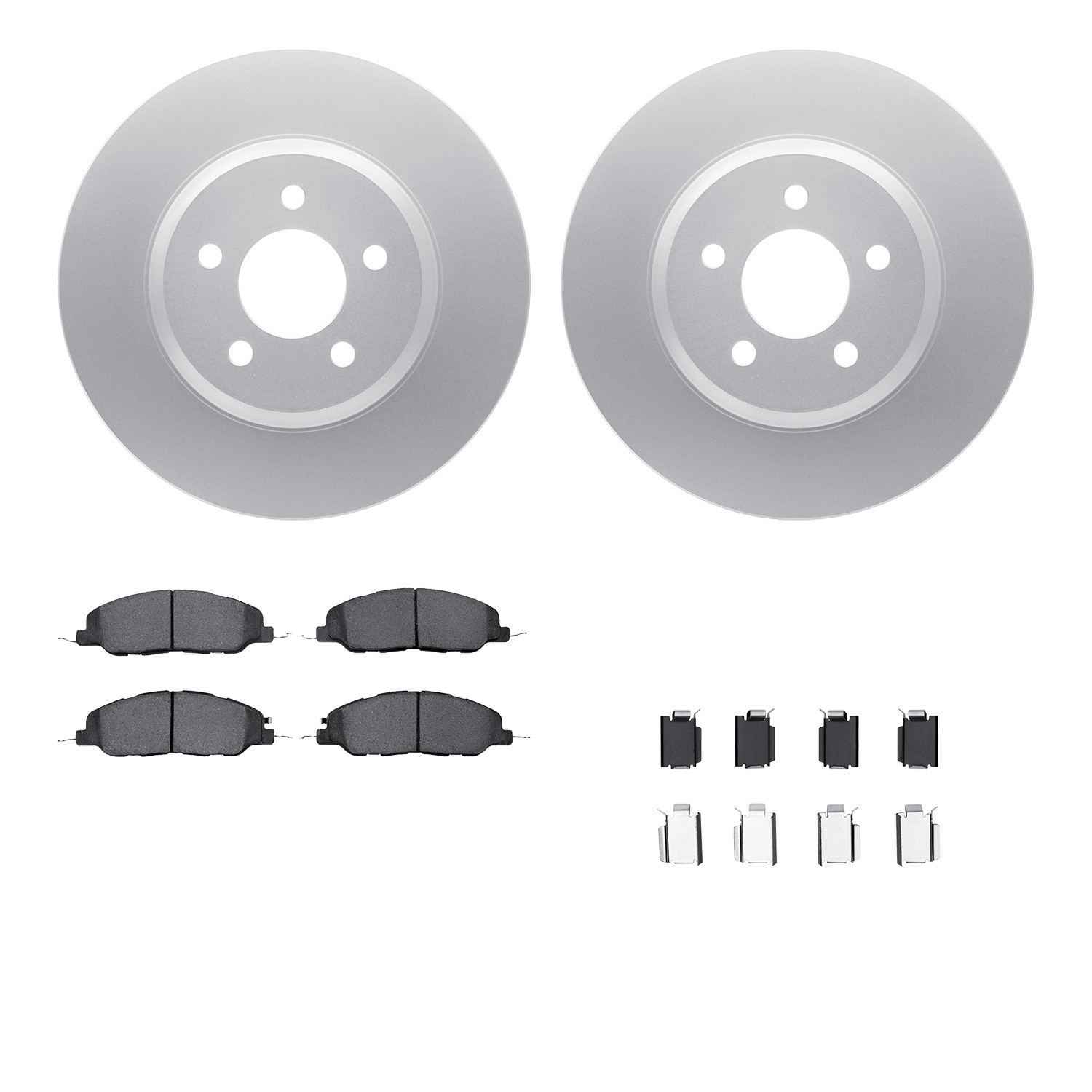 DFC GEOSPEC Coated Rotors with 5000 Brake Pads - Ceramic and Hardware