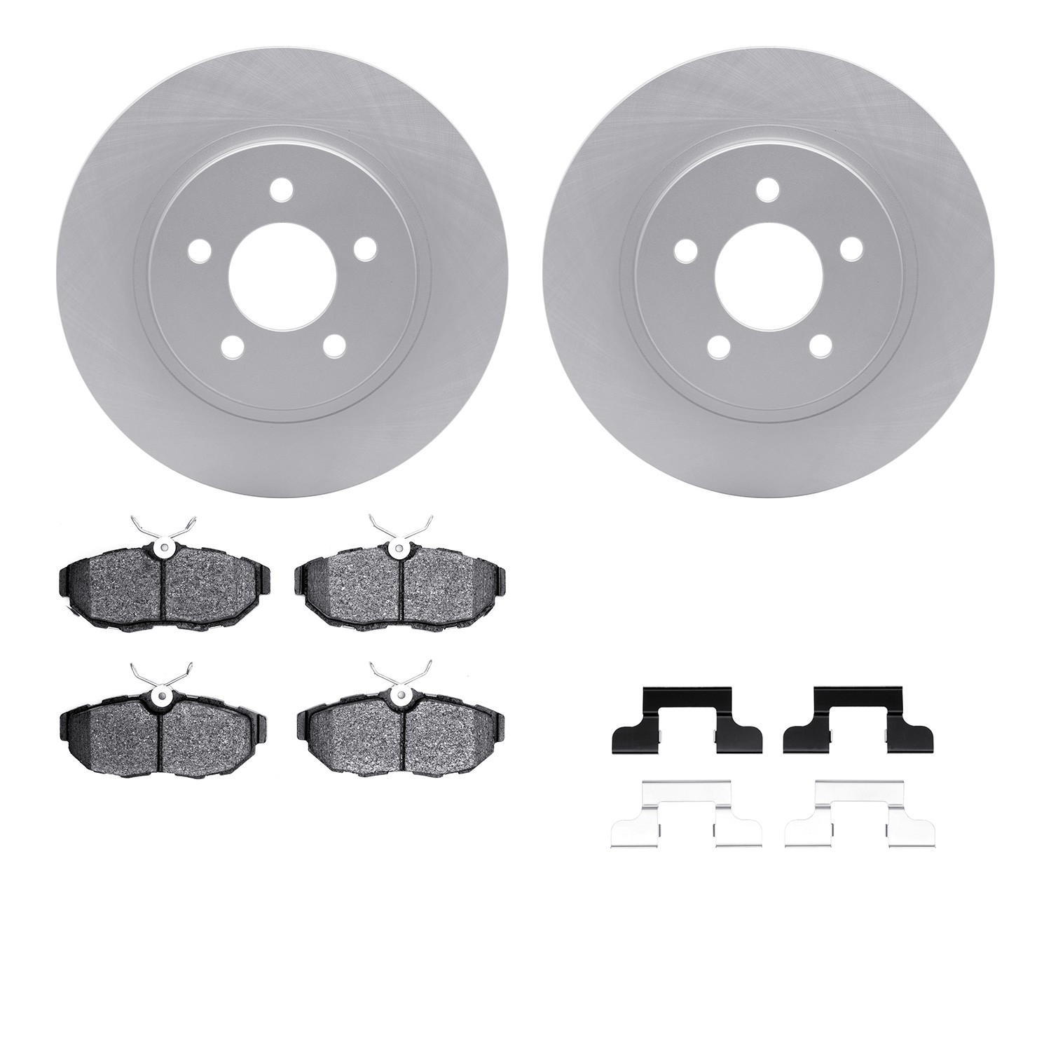 DFC GEOSPEC Coated Rotors with 5000 Brake Pads - Ceramic and Hardware