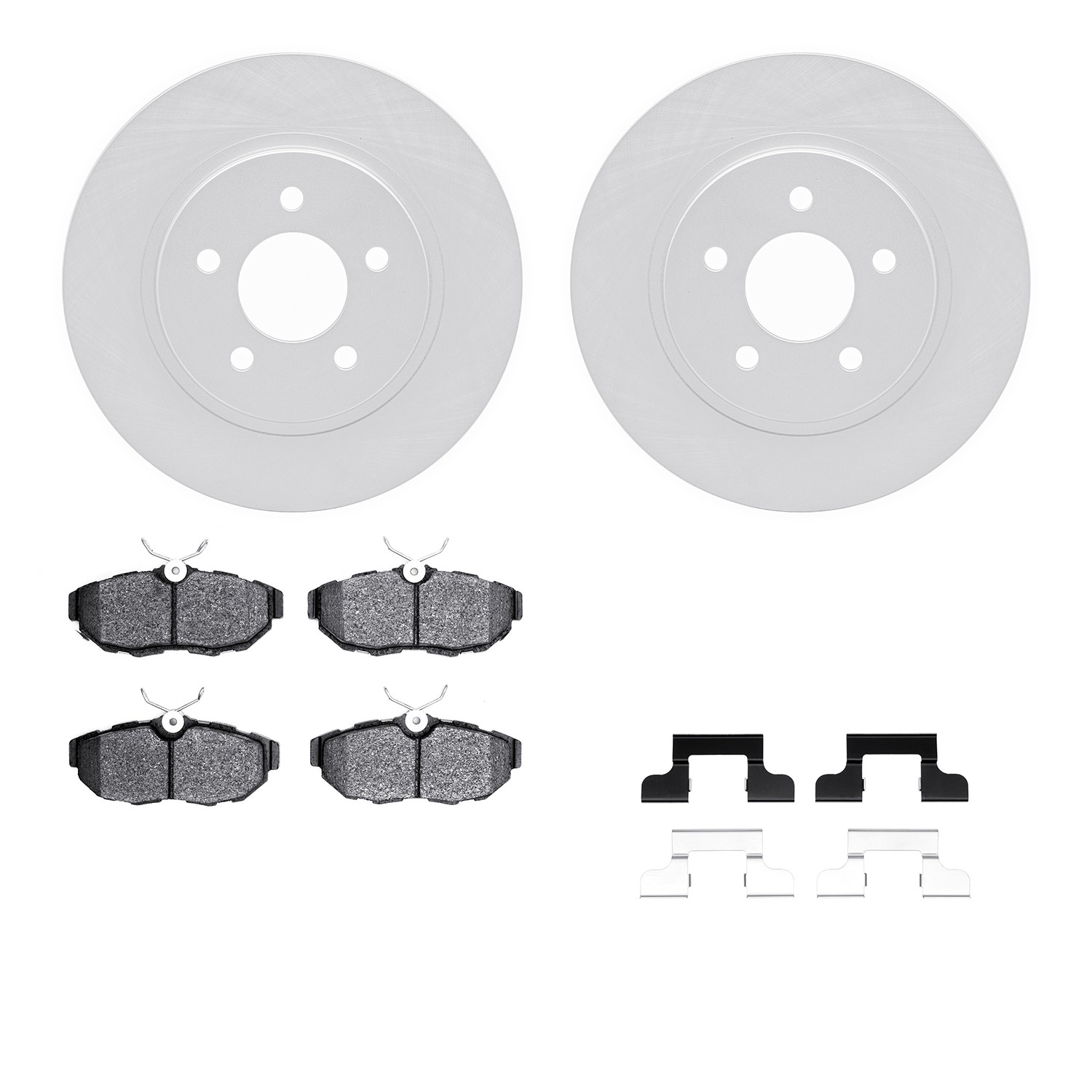 DFC GEOSPEC Coated Rotors with 5000 Brake Pads - Ceramic and Hardware