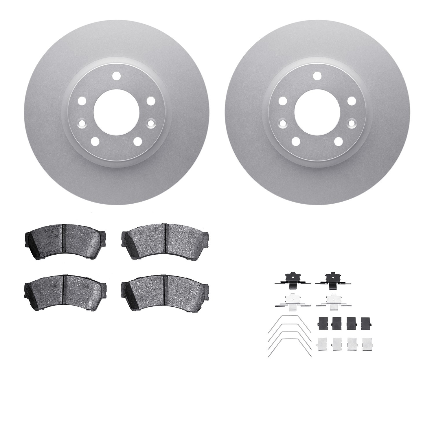DFC GEOSPEC Coated Rotors with 5000 Brake Pads - Ceramic and Hardware