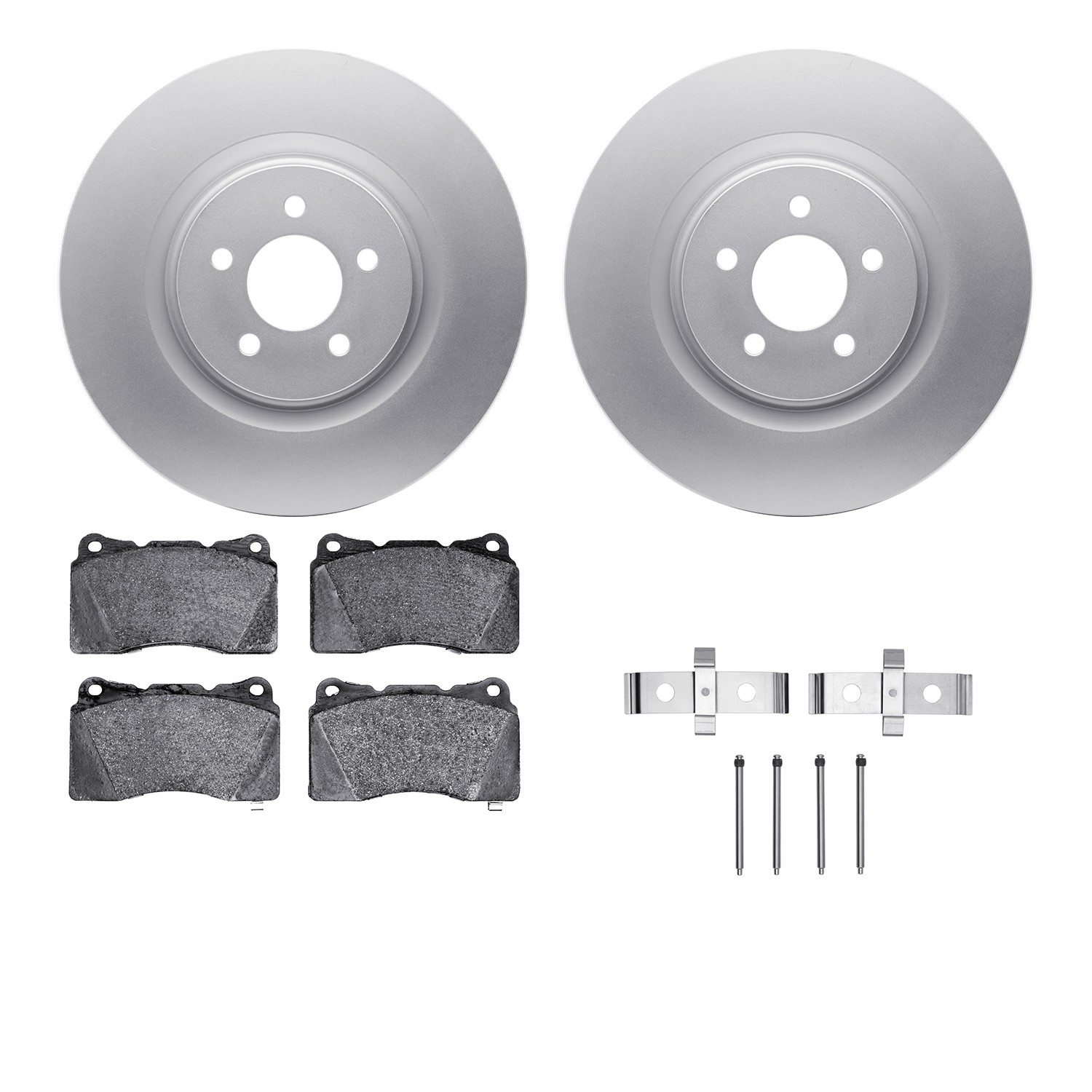 DFC GEOSPEC Coated Rotors with 5000 Brake Pads - Ceramic and Hardware