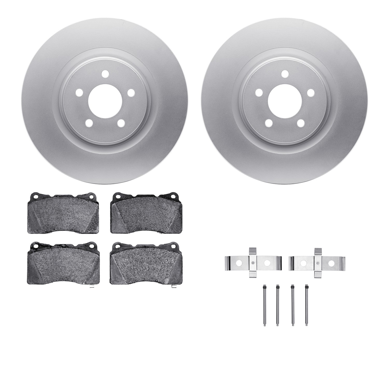 DFC GEOSPEC Coated Rotors with 5000 Brake Pads - Ceramic and Hardware
