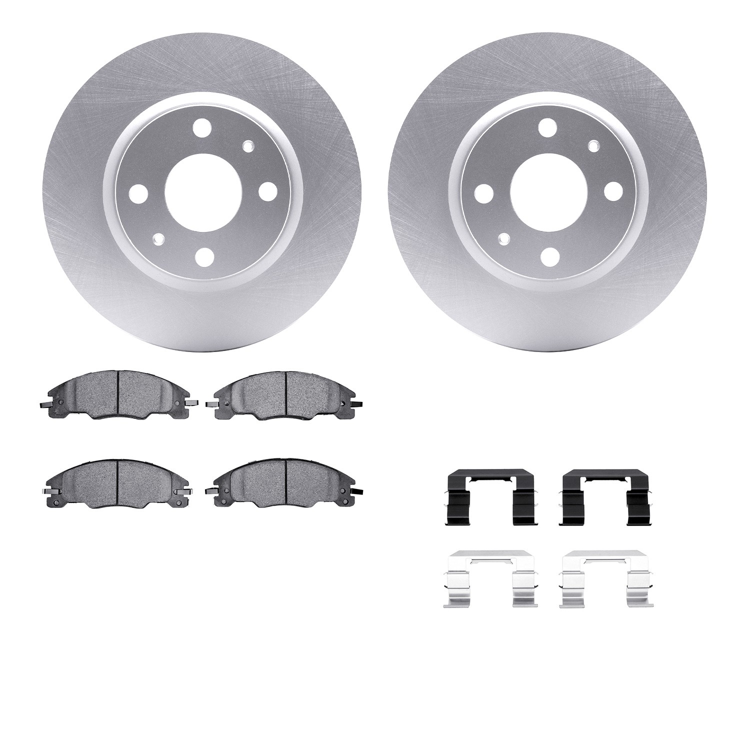 DFC GEOSPEC Coated Rotors with 5000 Brake Pads - Ceramic and Hardware