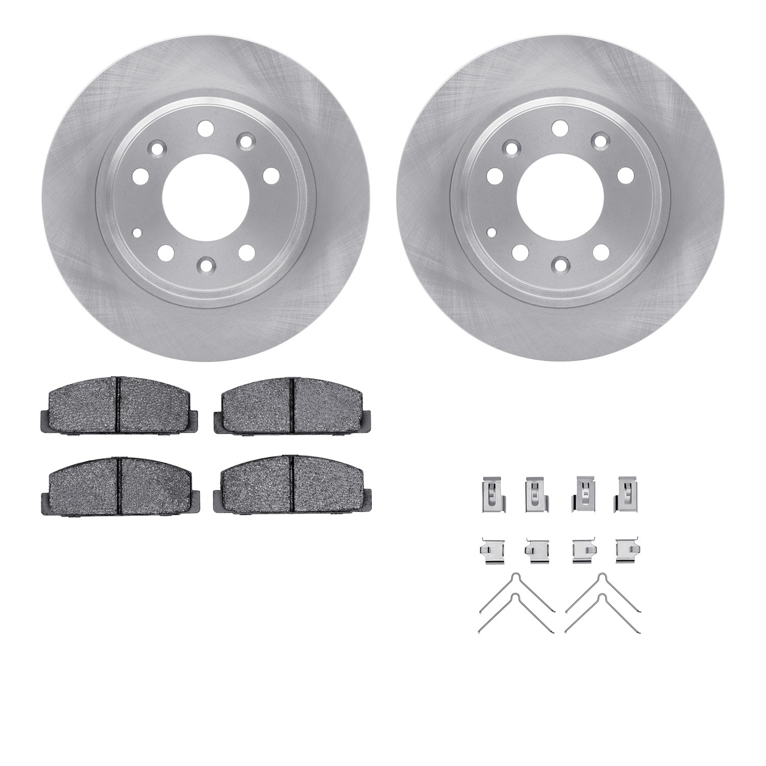 DFC GEOSPEC Coated Rotors with 5000 Brake Pads - Ceramic and Hardware