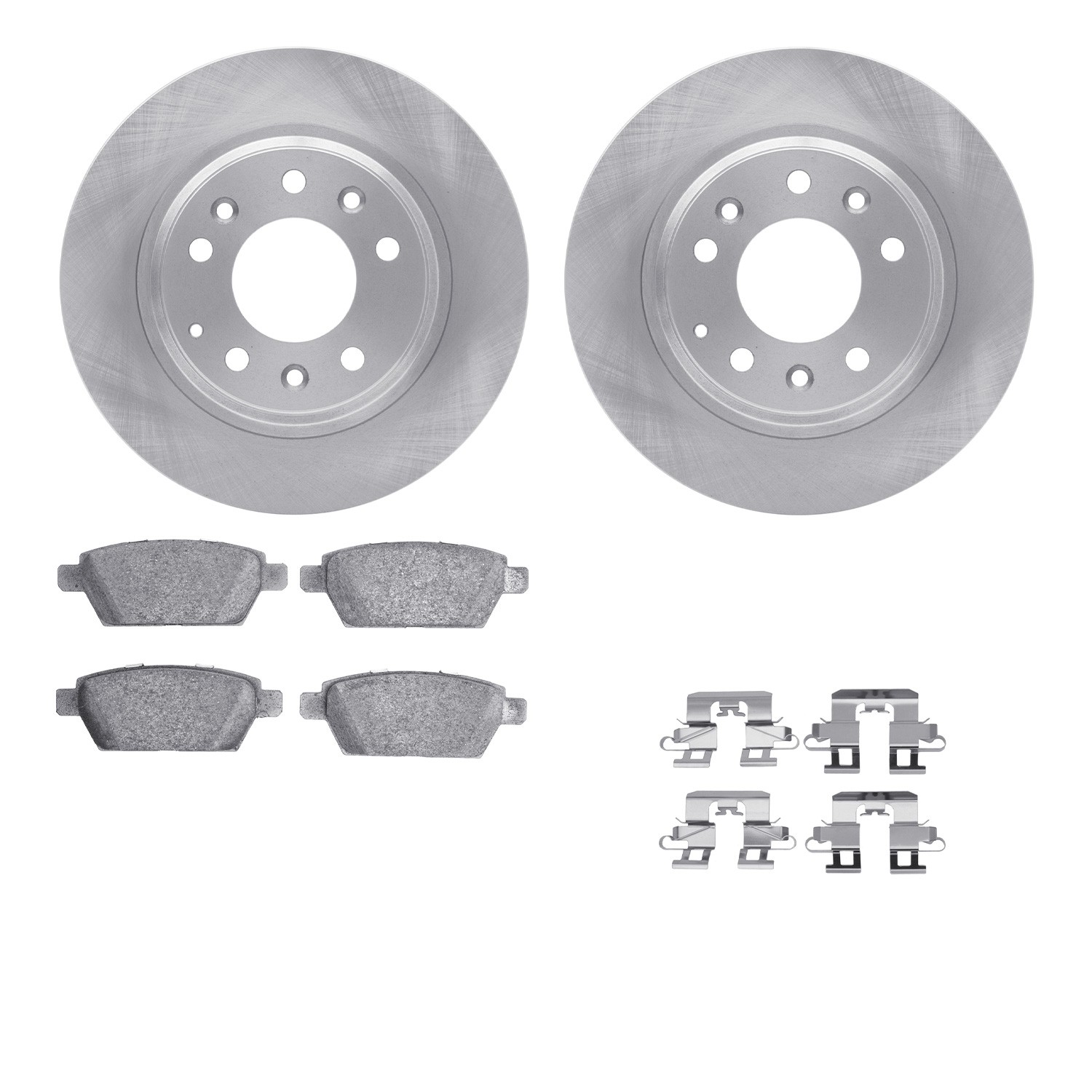 DFC GEOSPEC Coated Rotors with 5000 Brake Pads - Ceramic and Hardware