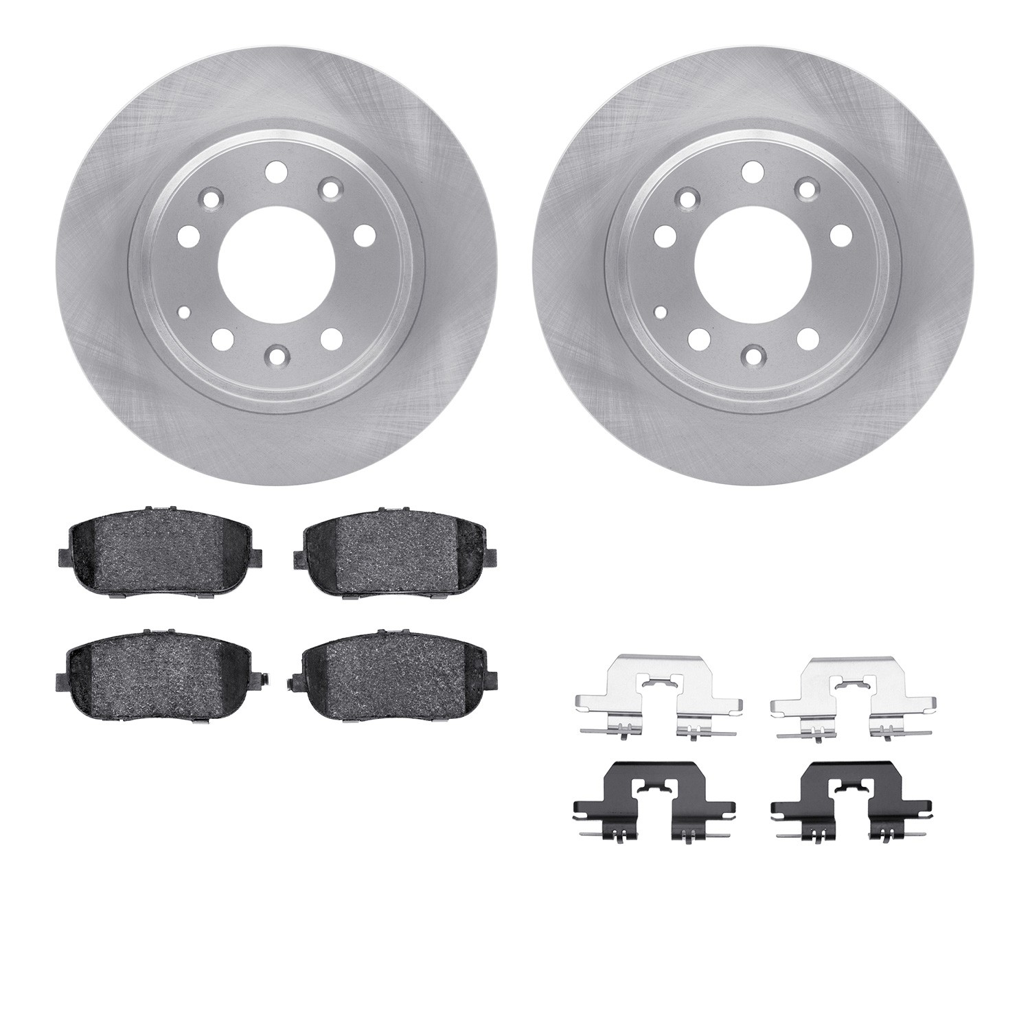 DFC GEOSPEC Coated Rotors with 5000 Brake Pads - Ceramic and Hardware