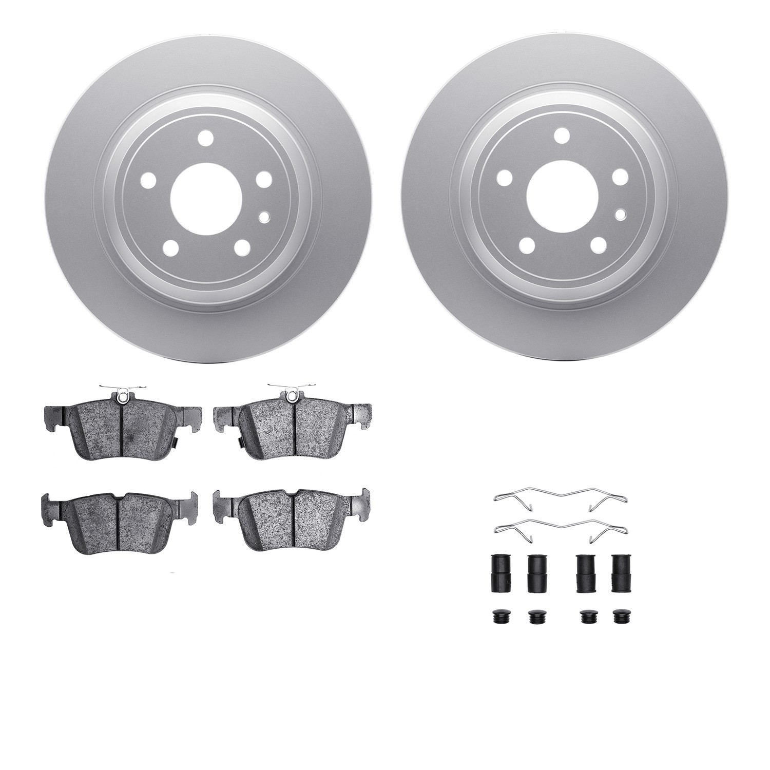 DFC GEOSPEC Coated Rotors with 5000 Brake Pads - Ceramic and Hardware