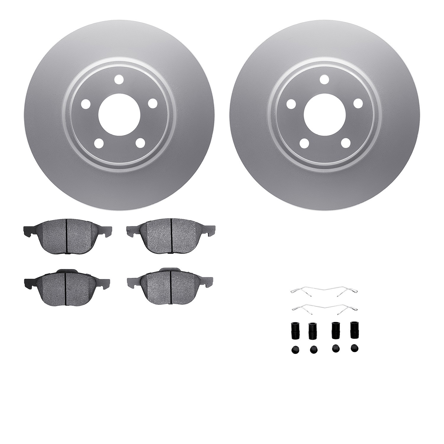 DFC GEOSPEC Coated Rotors with 5000 Brake Pads - Ceramic and Hardware