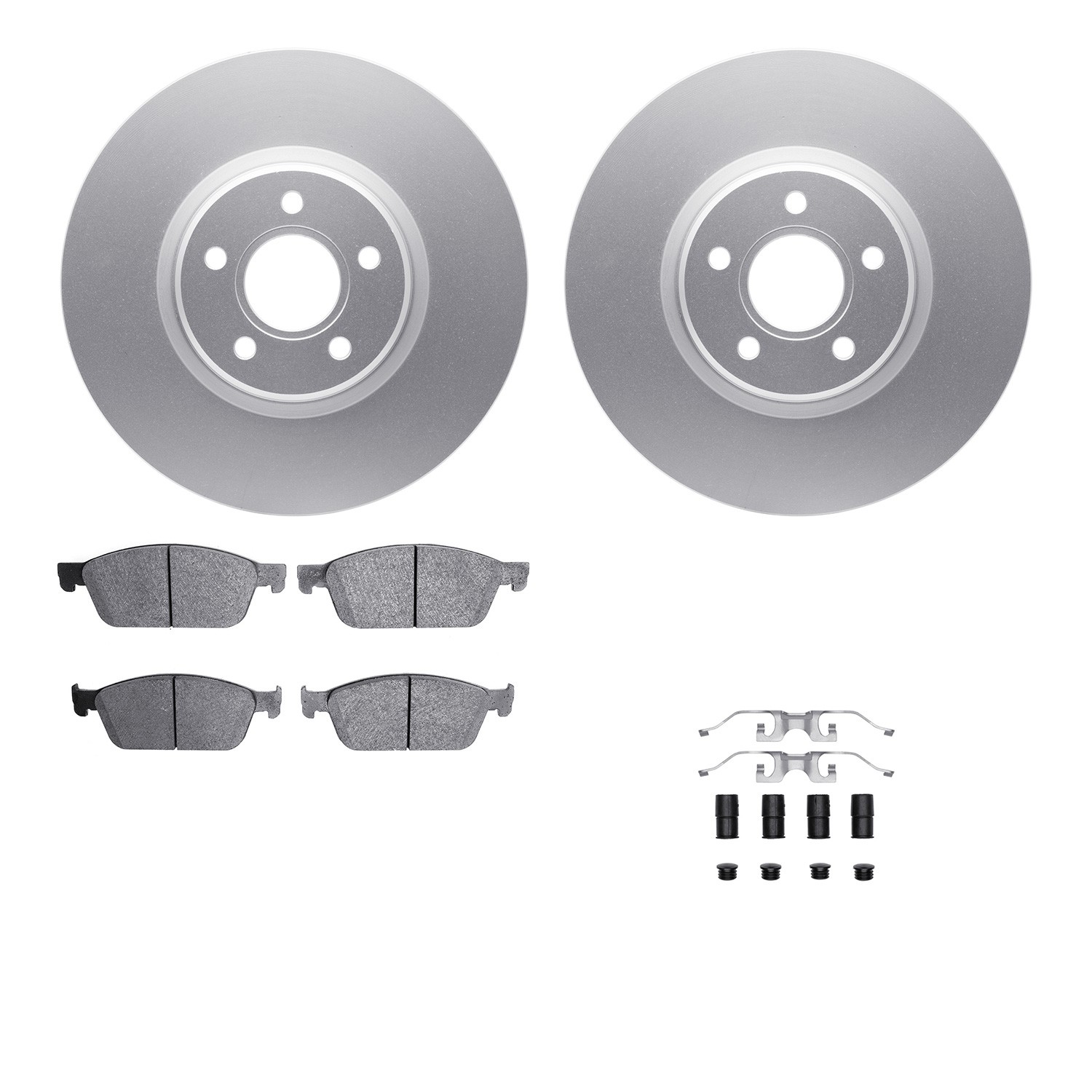 DFC GEOSPEC Coated Rotors with 5000 Brake Pads - Ceramic and Hardware