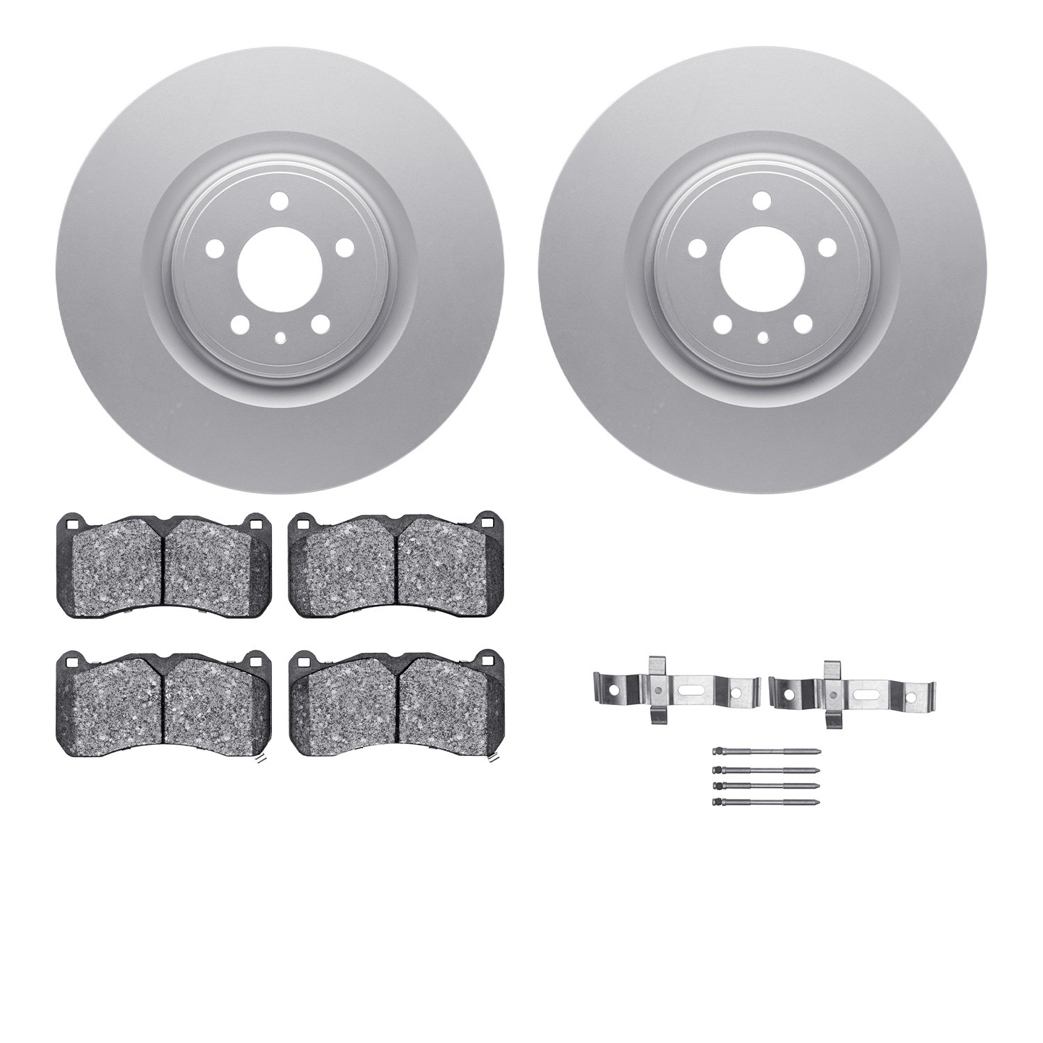 DFC GEOSPEC Coated Rotors with 5000 Brake Pads - Ceramic and Hardware